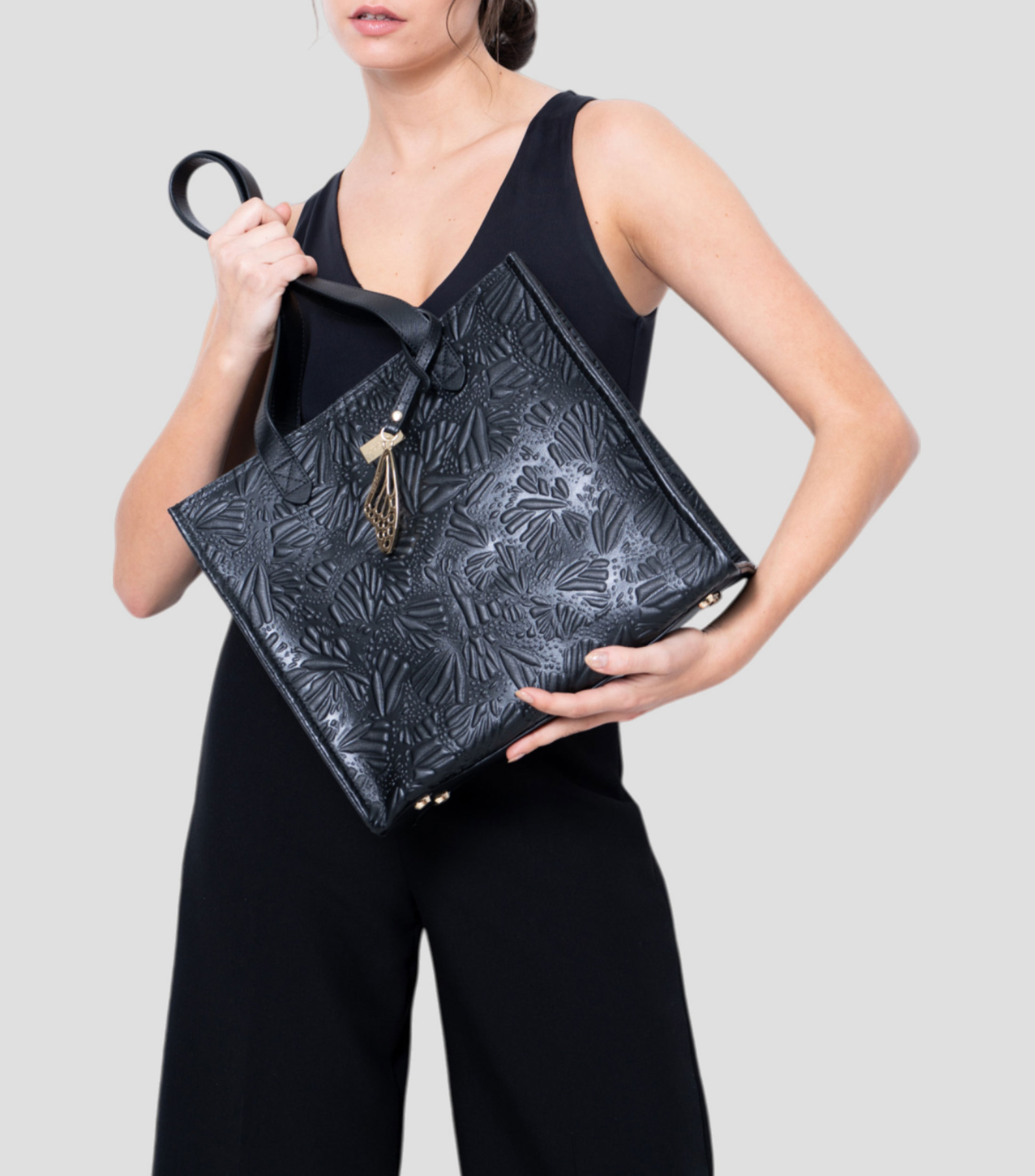 Bolsa Tote en piel Xunaan con mariposas Mujer