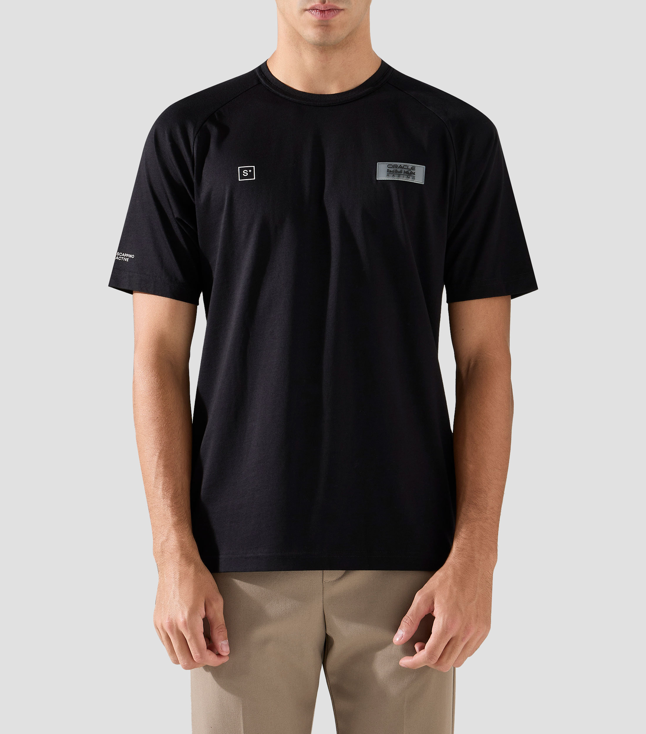 Playera de cuello redondo con manga corta estampada Hombre