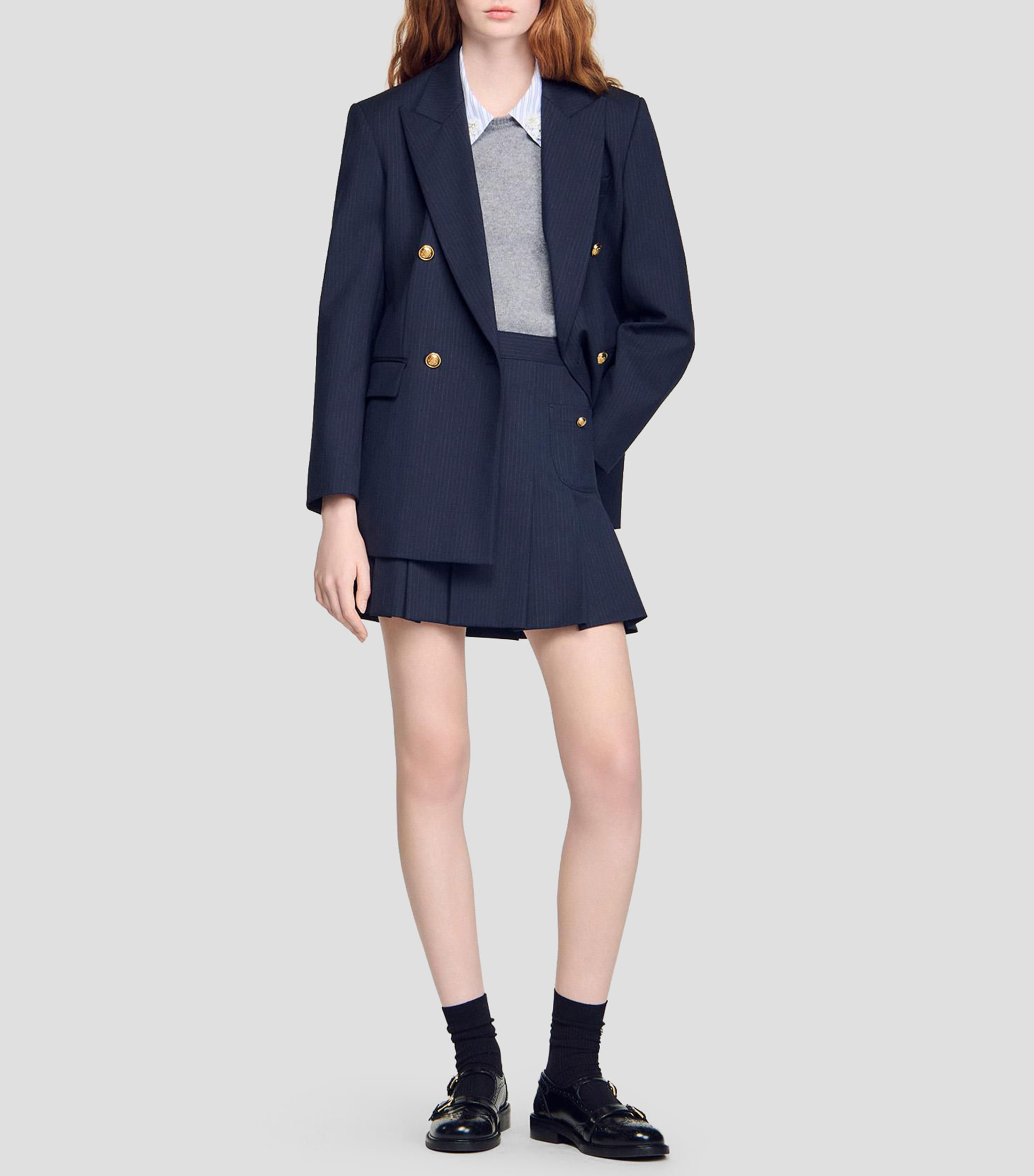 Suéter cuello camisero Mujer