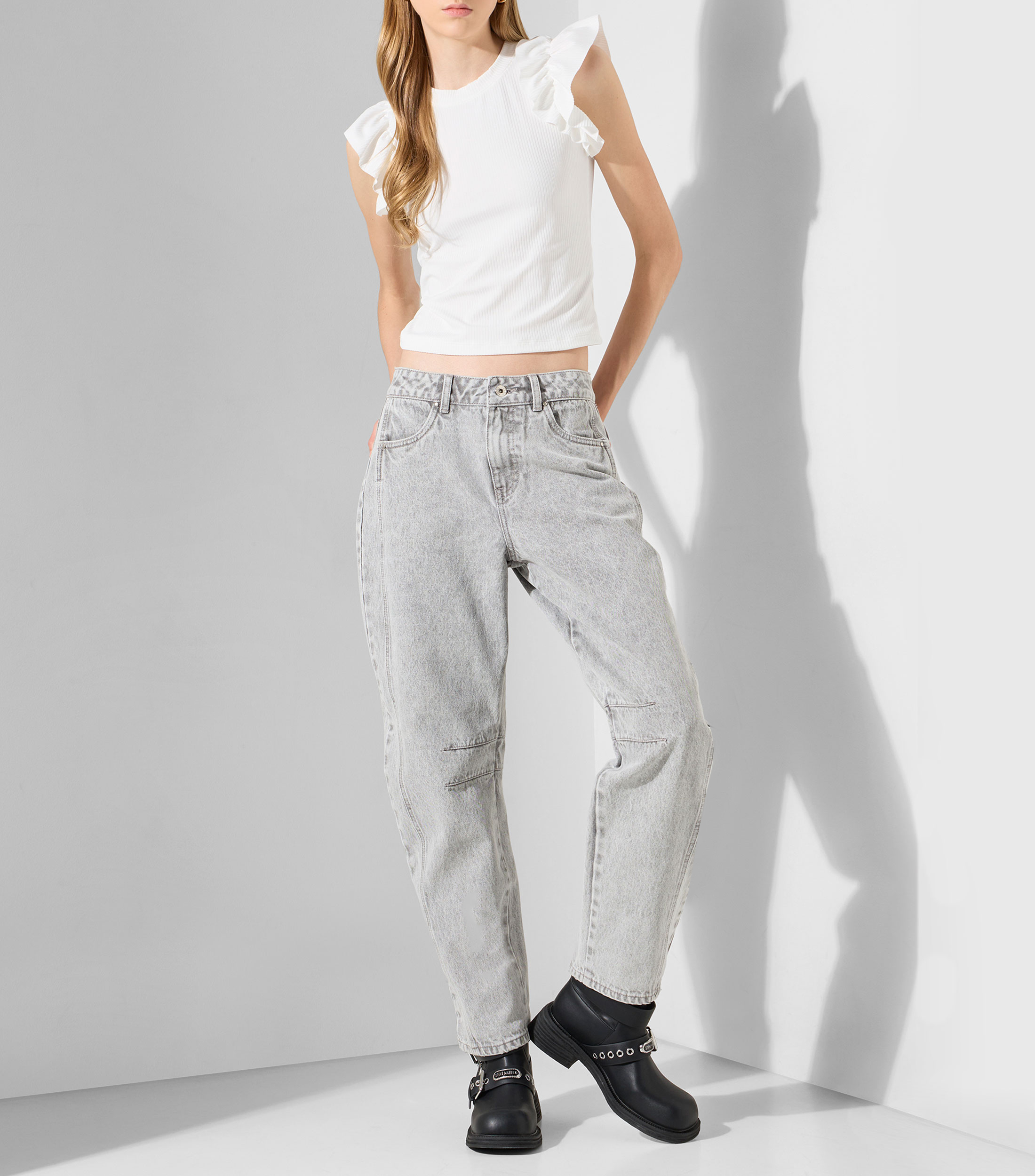 Jeans de corte amplio Mujer