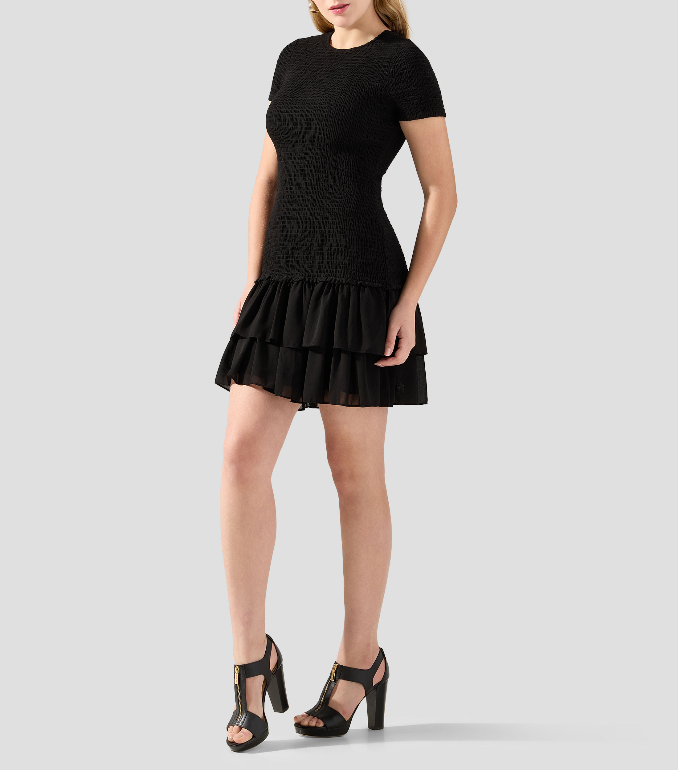 Vestido corto manga corta fantasía Mujer