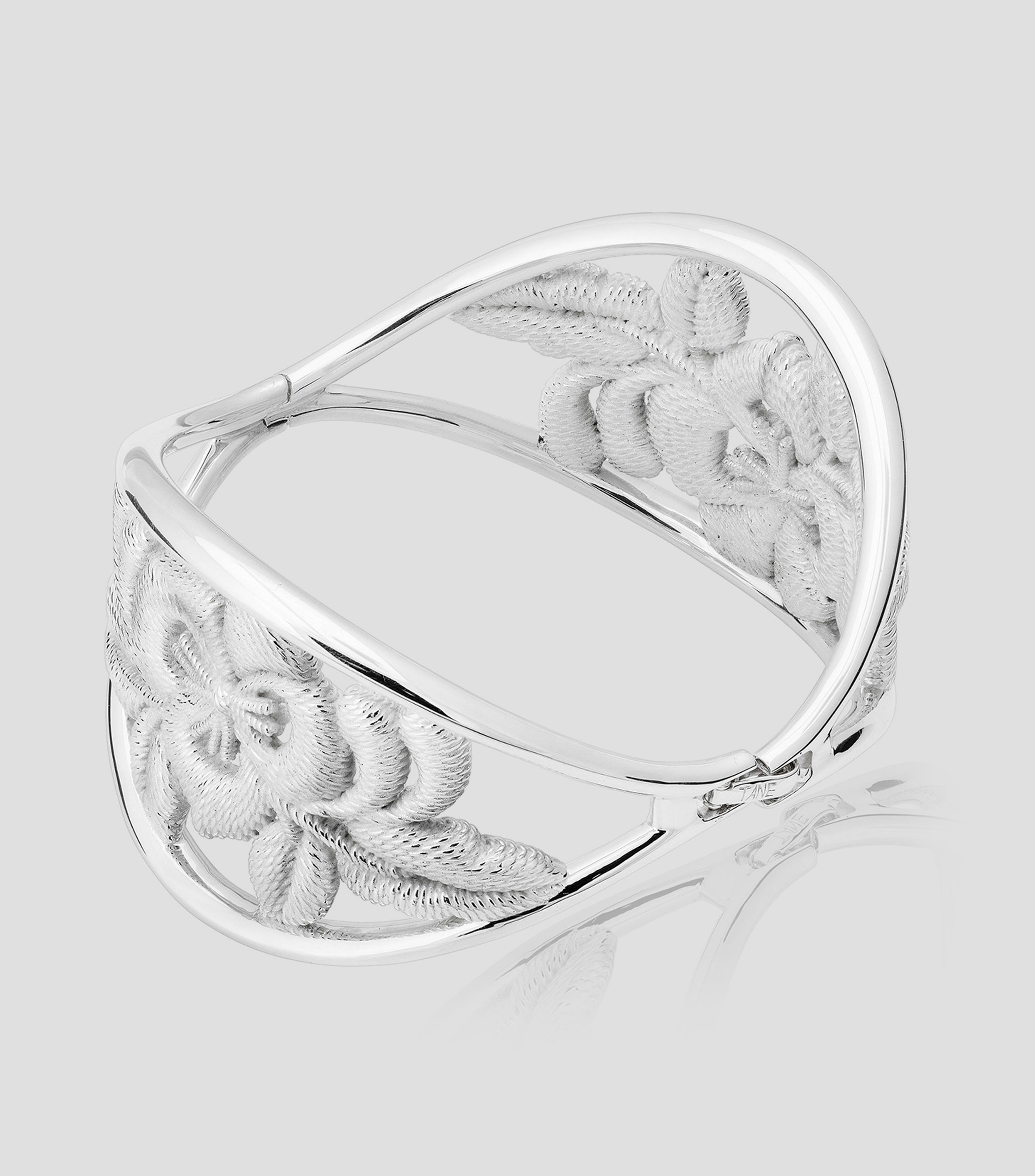 Pulsera Bordados Onda en plata Mujer