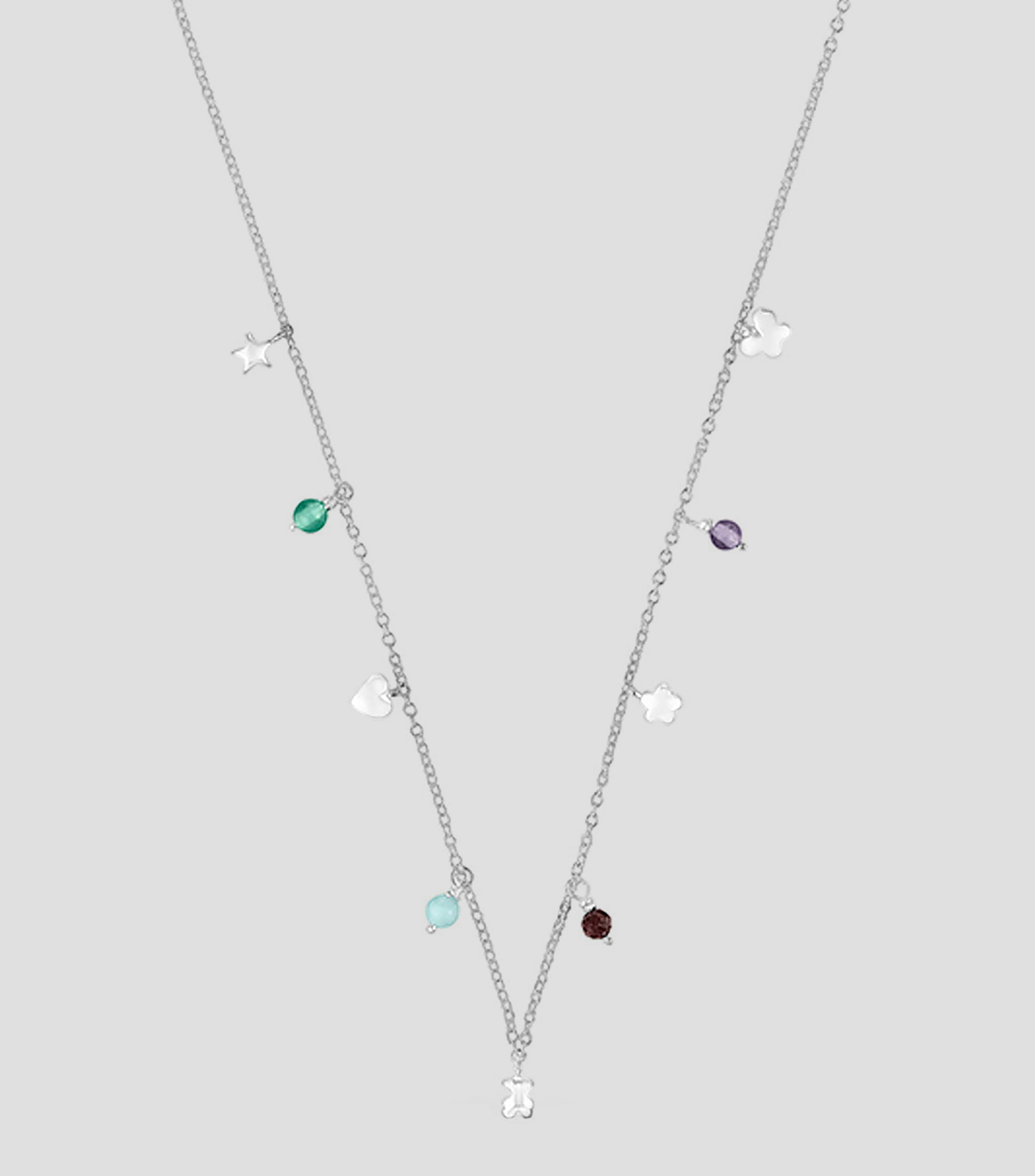 Collar en Plata .925 con Cuentas Mujer