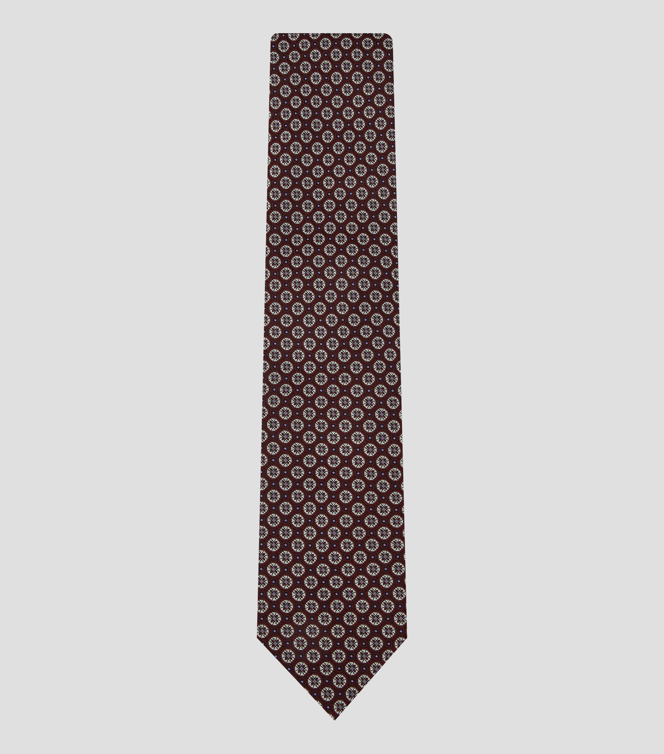 Corbata ancha en seda multidiseño estampado