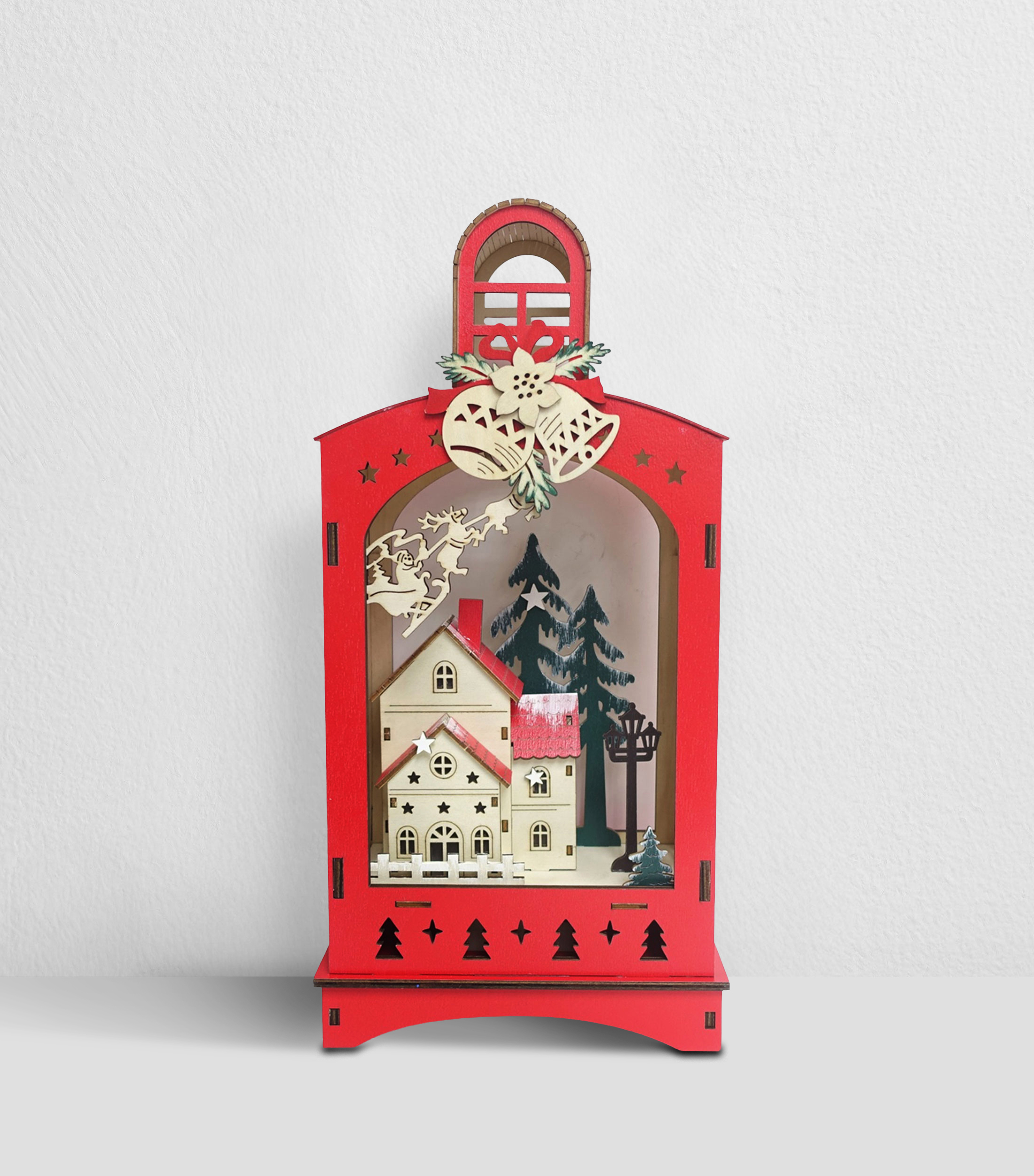 Figura decorativa Navideña Villa con luz