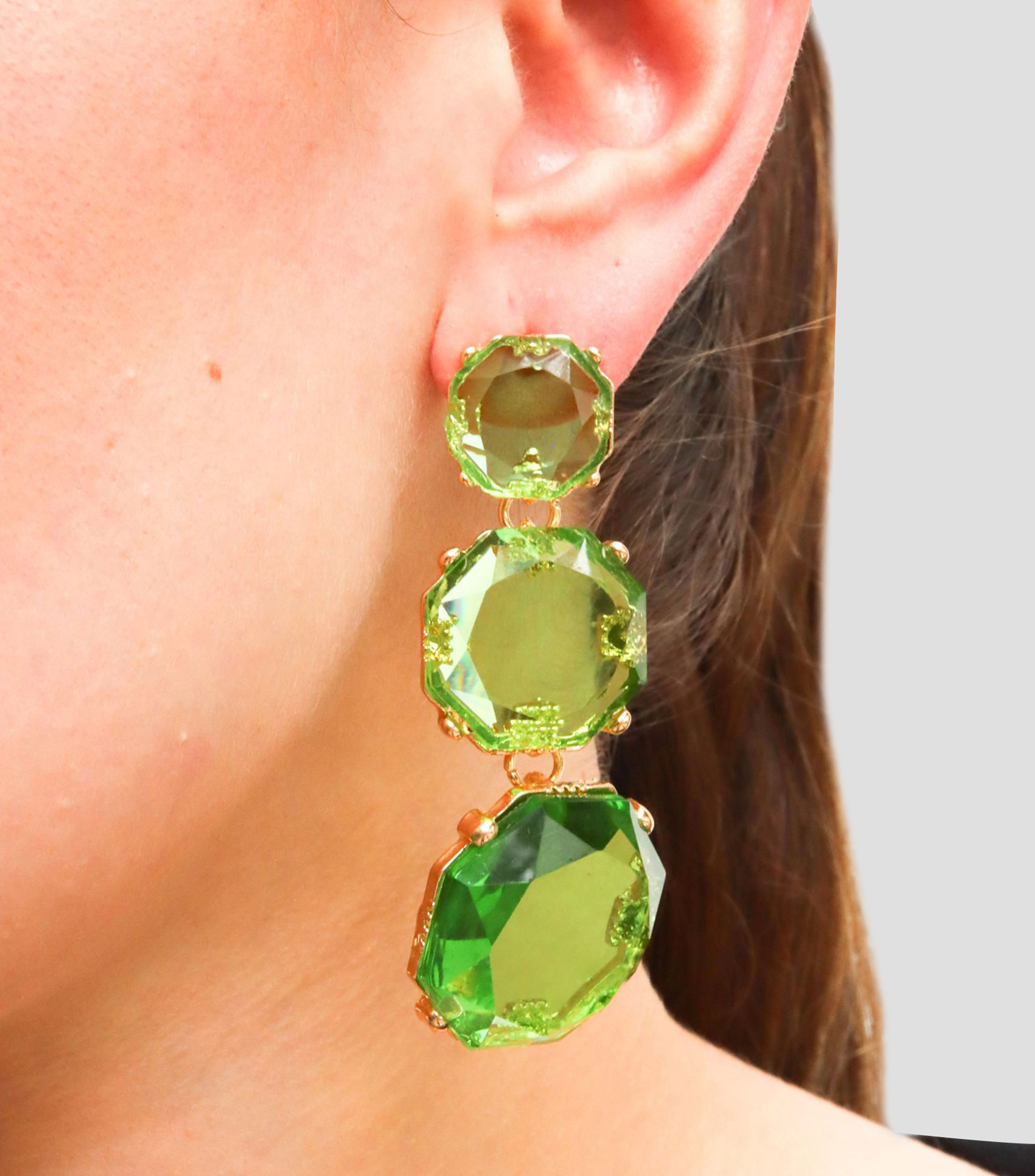 Aretes con cristales Mujer