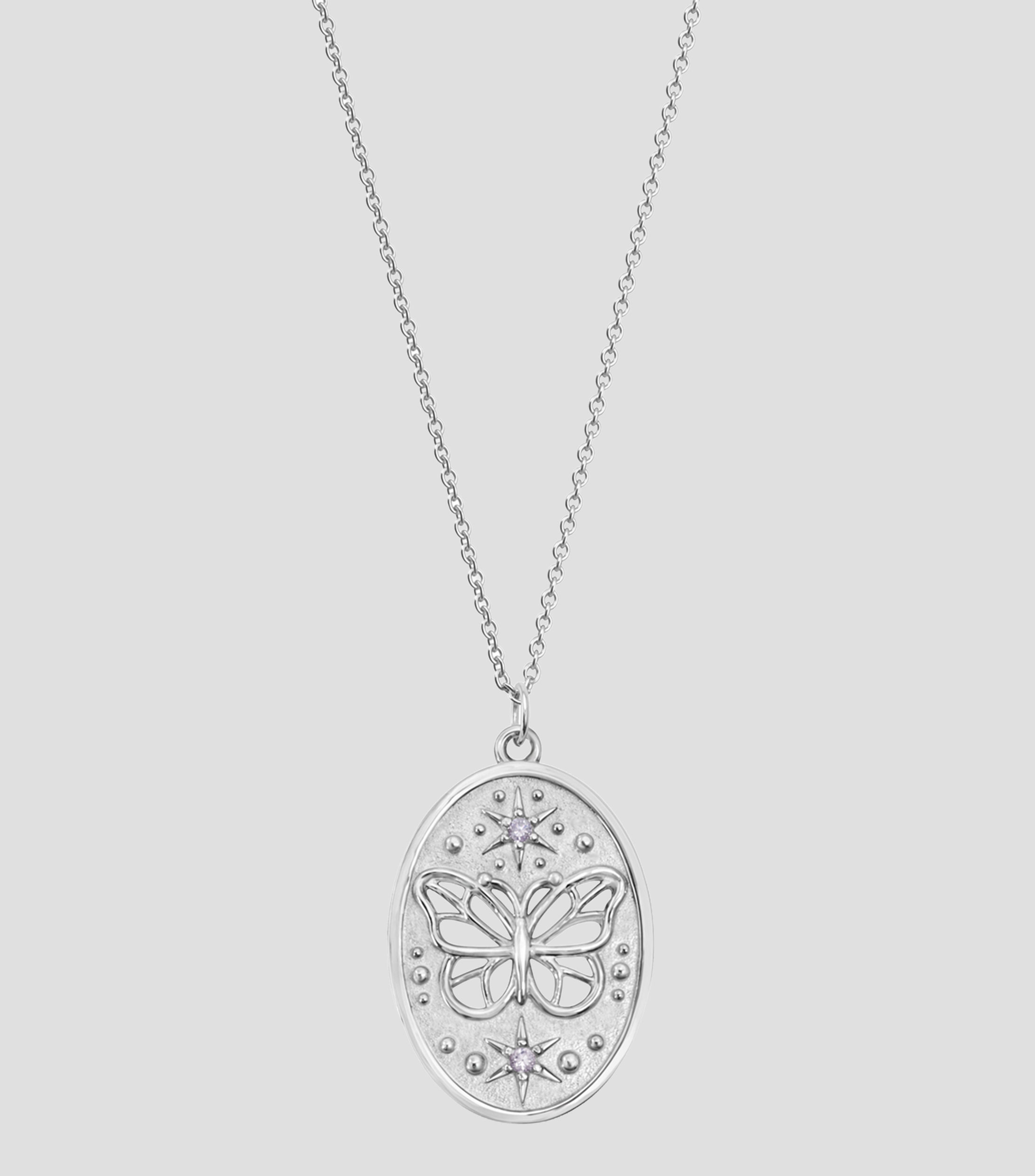 Dije con cadena en plata .925 Mia con circonias Mujer