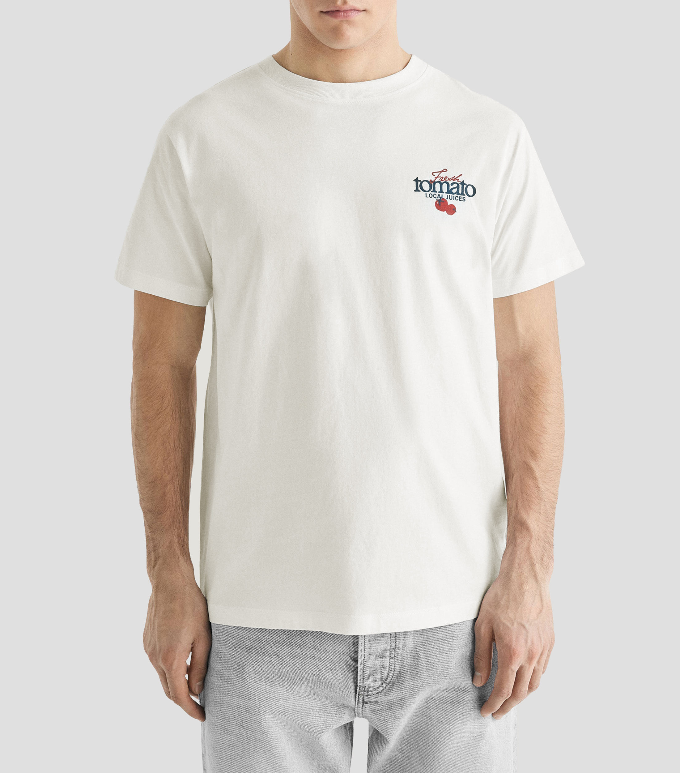 Playera cuello redondo manga corta estampada Hombre