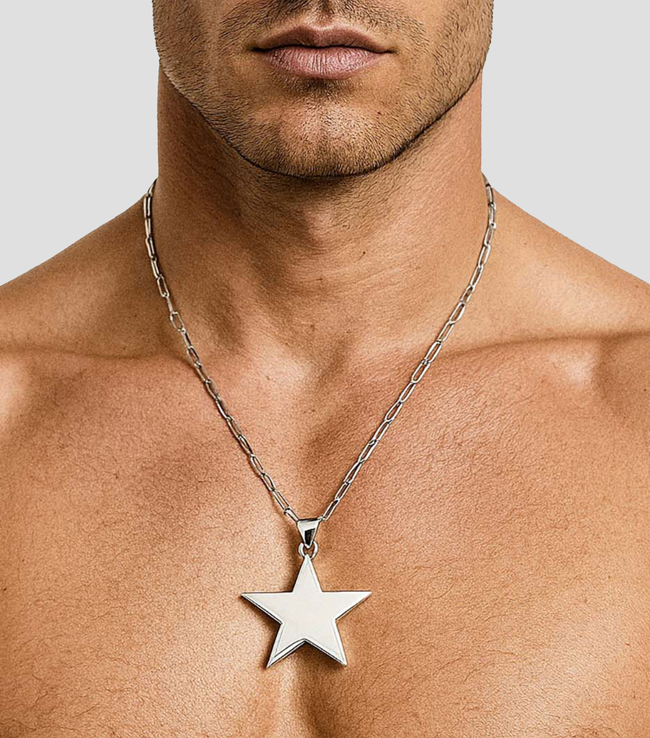 Dije en plata esterlina Estrella Unisex