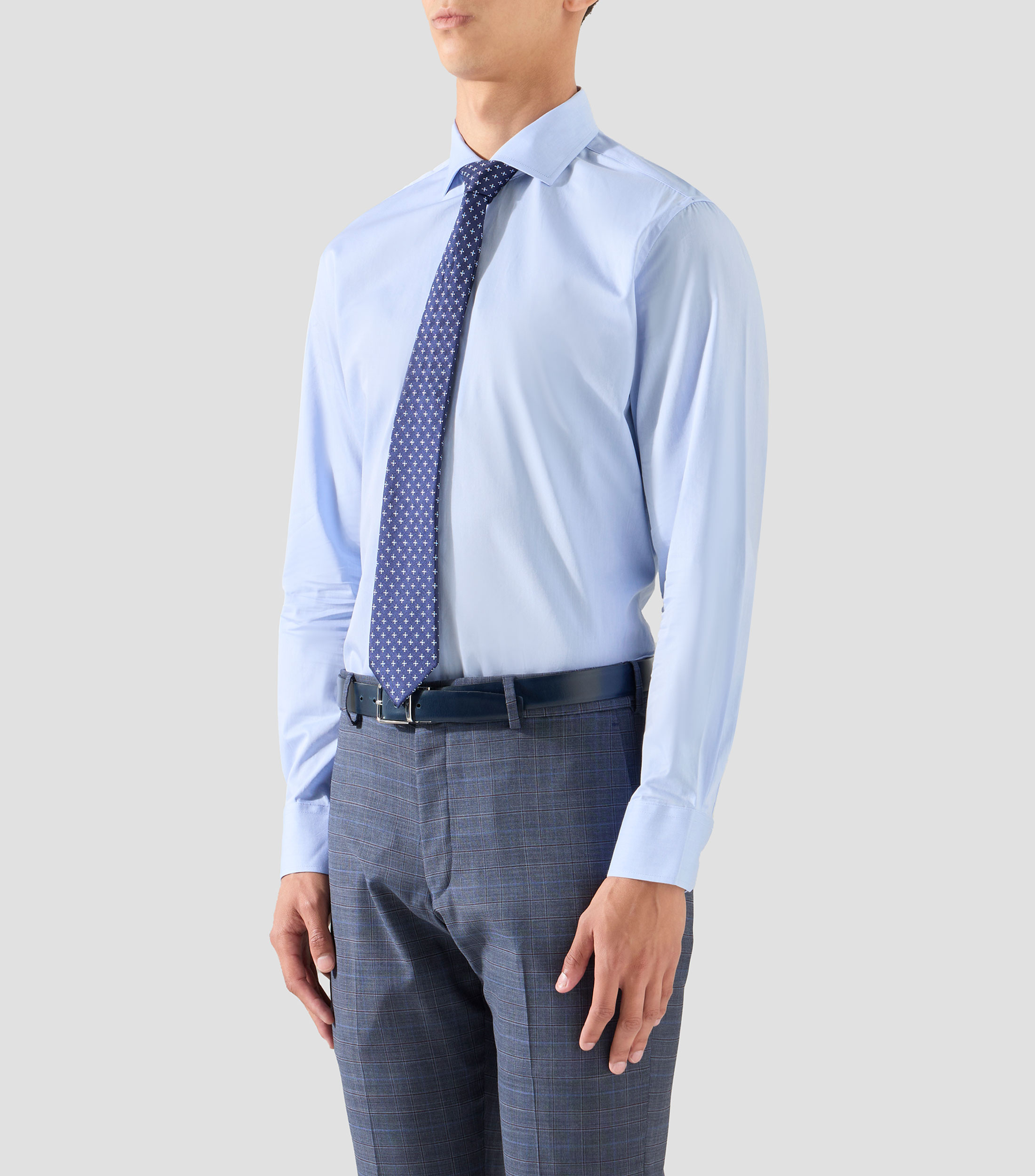 Camisa lisa manga larga Hombre