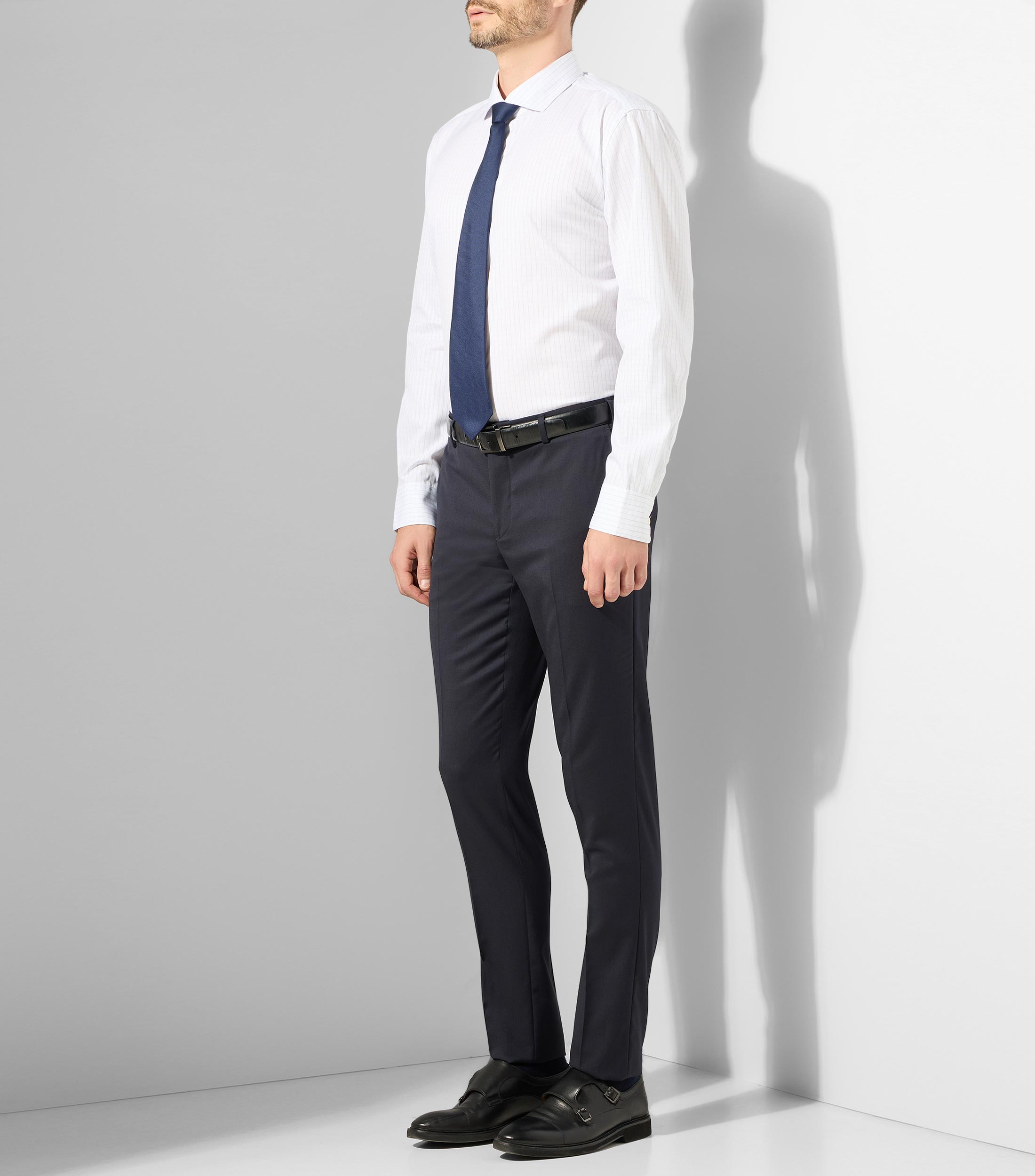 Camisa de vestir con cuadros y manga larga Hombre