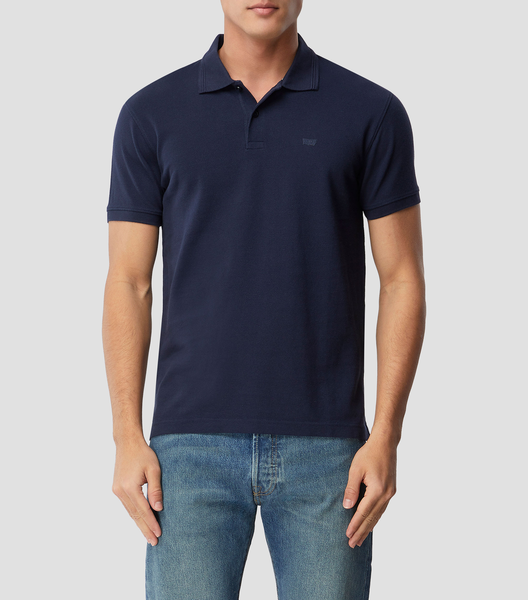 Playera tipo polo manga corta lisa Hombre