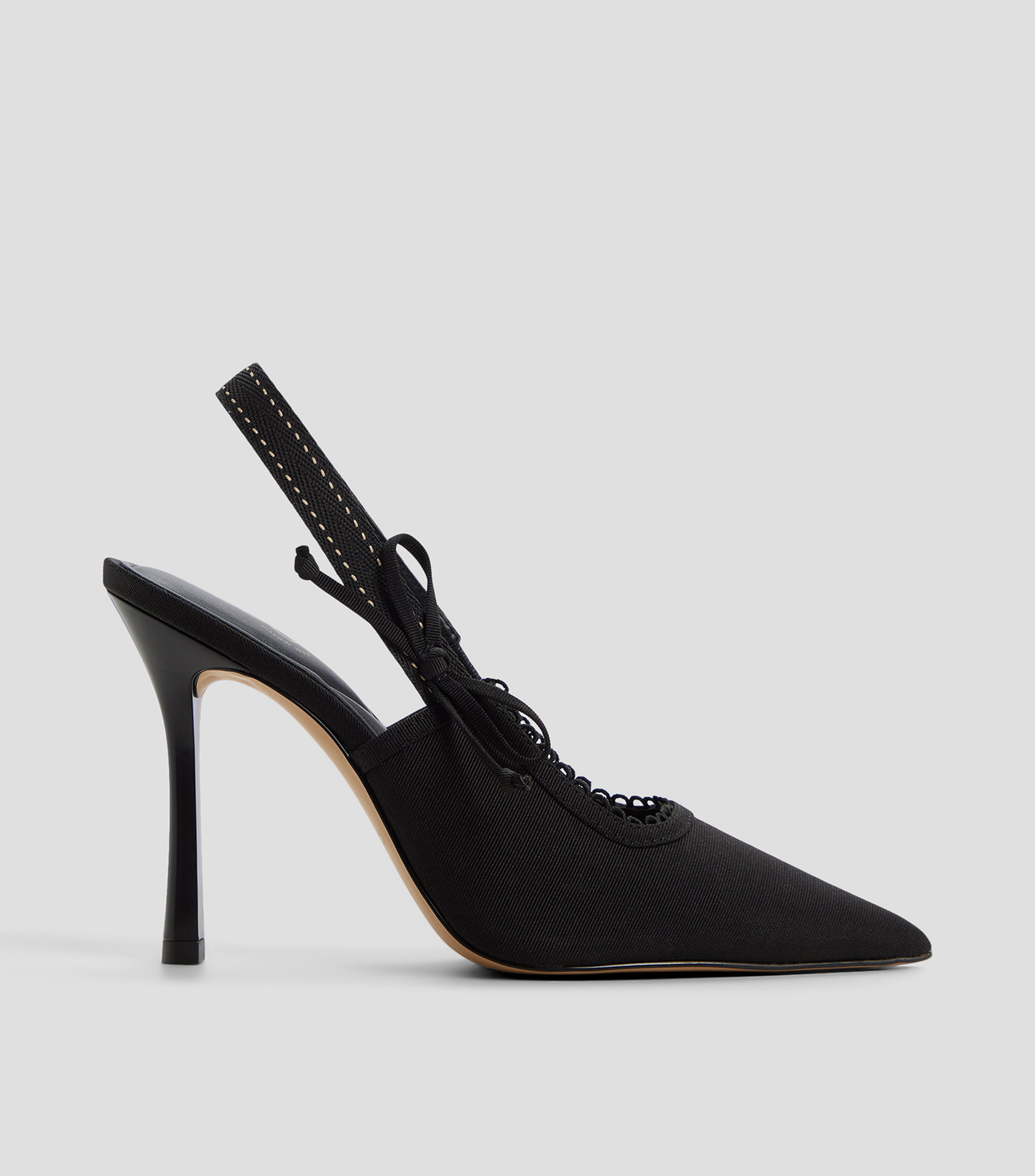 Zapatillas slingback con tacón alto delgado Mujer