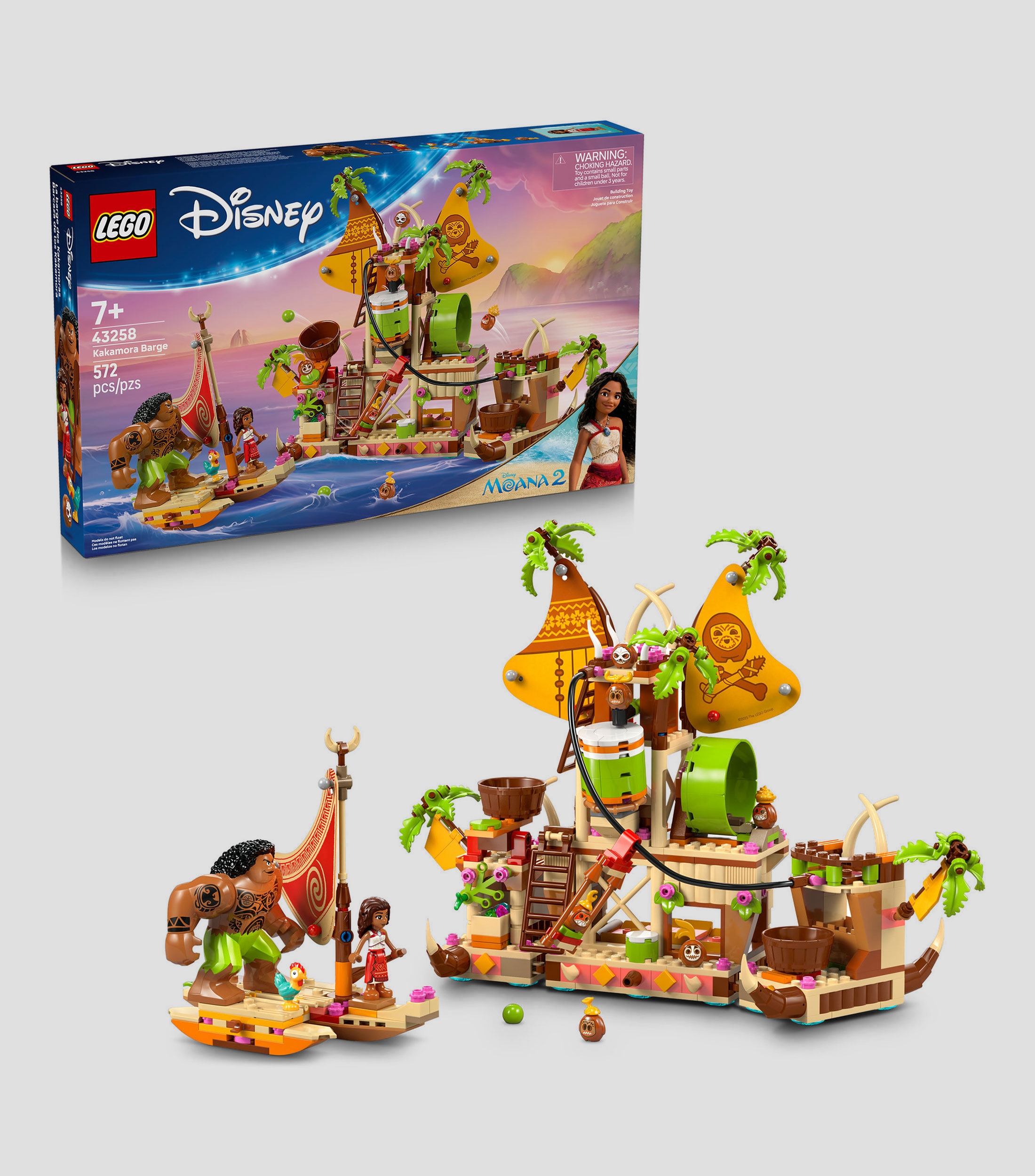 Lego Disney Moana 2 Barcaza de los Kakamora Juguete 43258