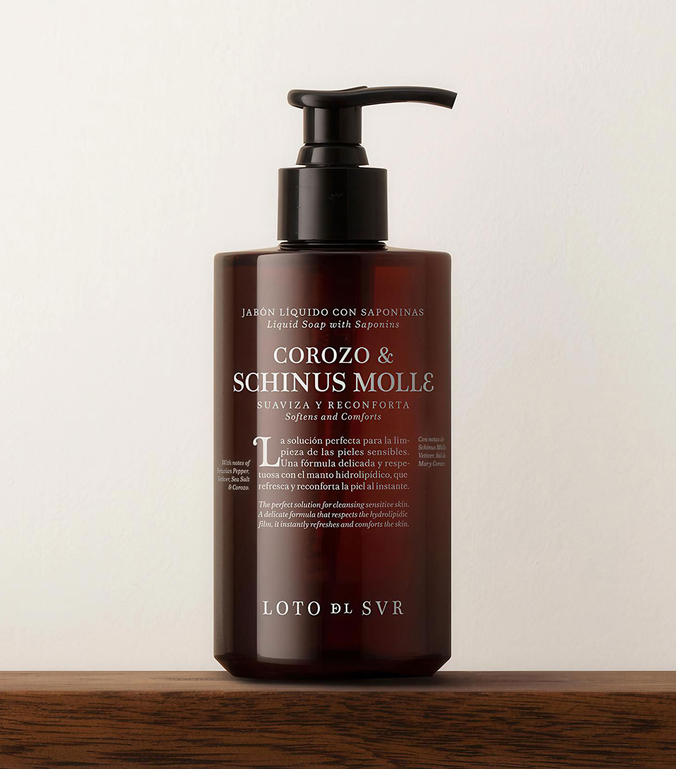 Jabón líquido Saponinas Corozo & Schinus Molle, 285 ml
