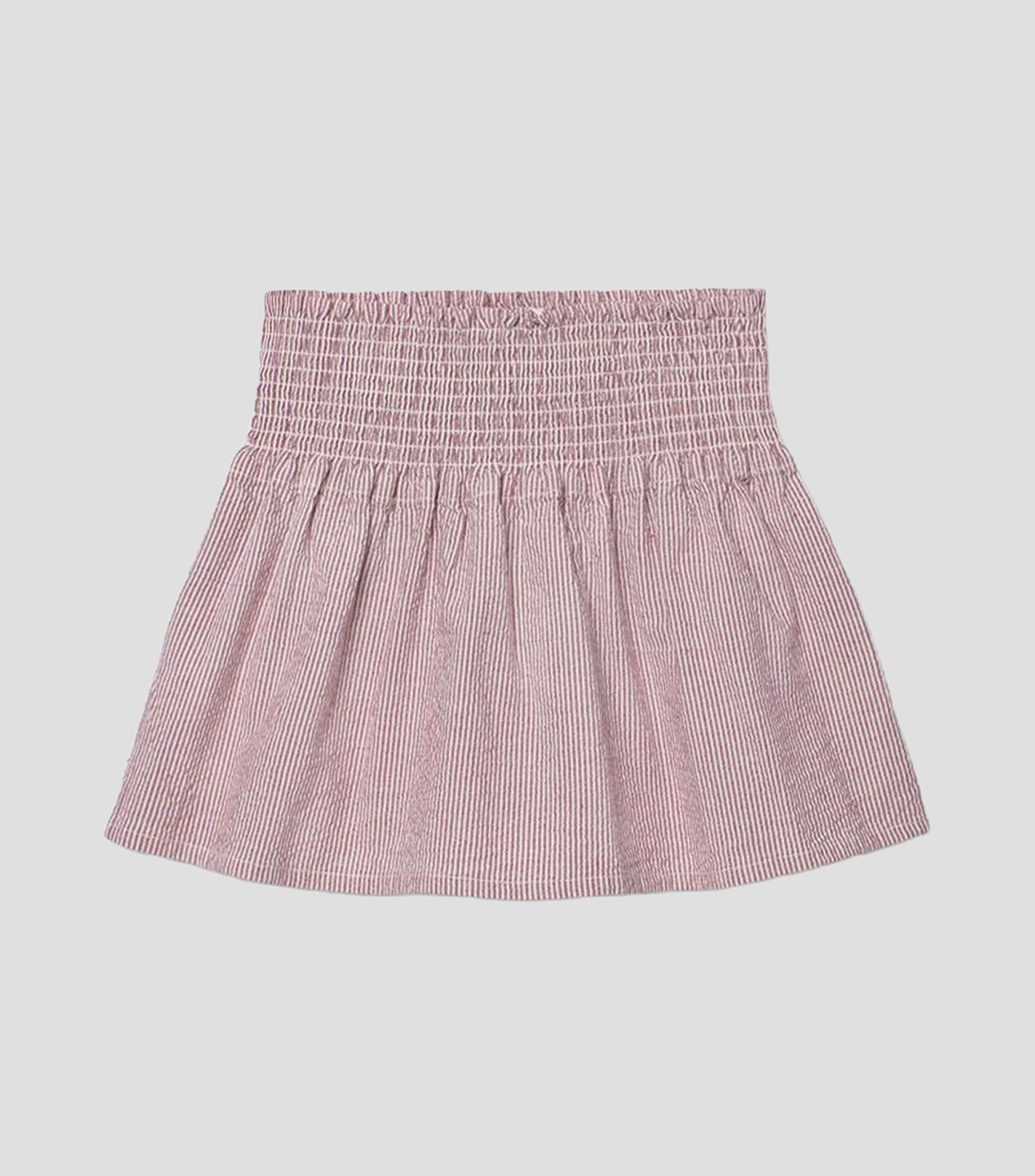 Falda corta de corte A con rayas Niña