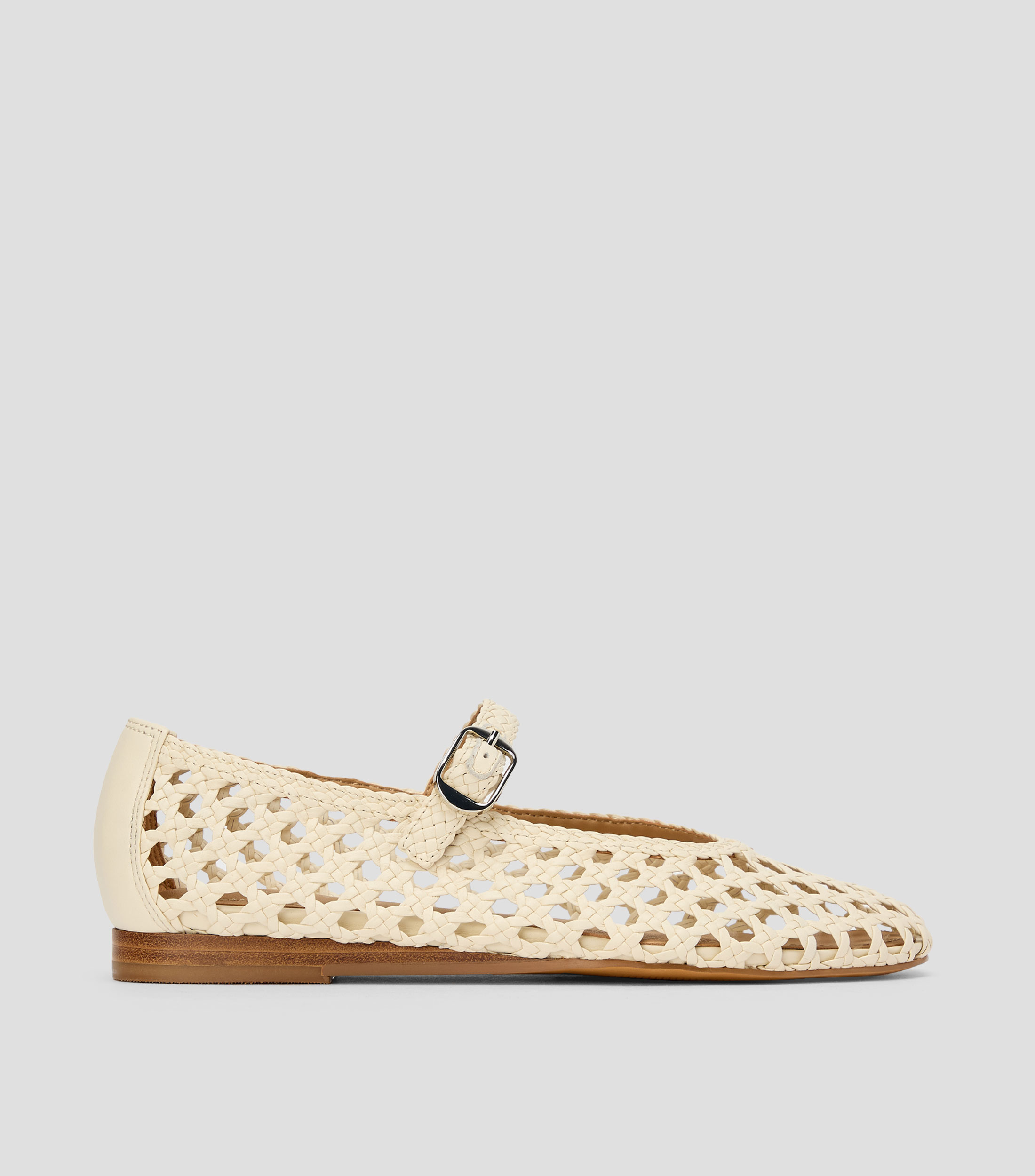 Flats casuales en piel lisos Mujer