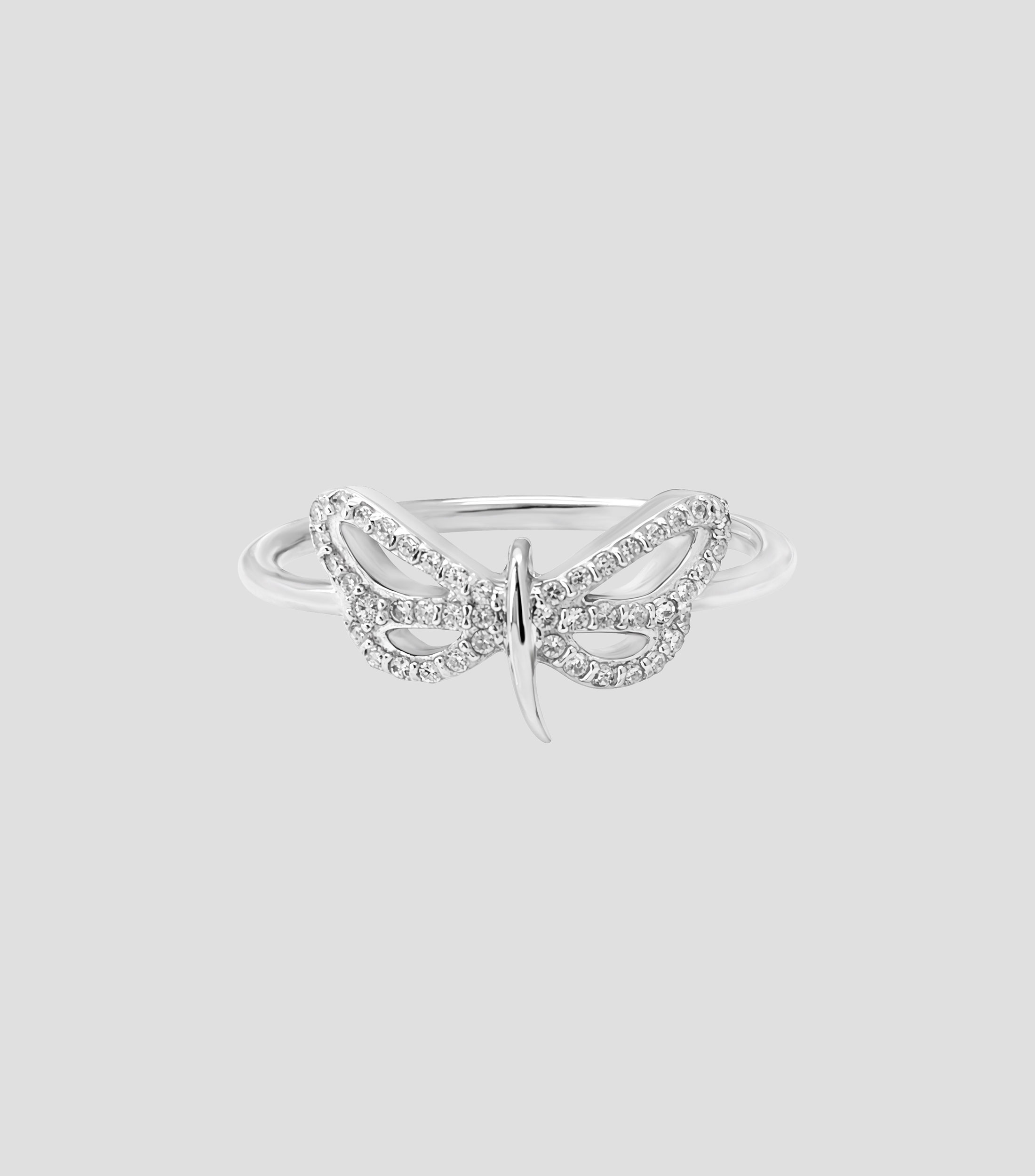 Anillo en plata .925 libélula con zirconia Mujer talla 8