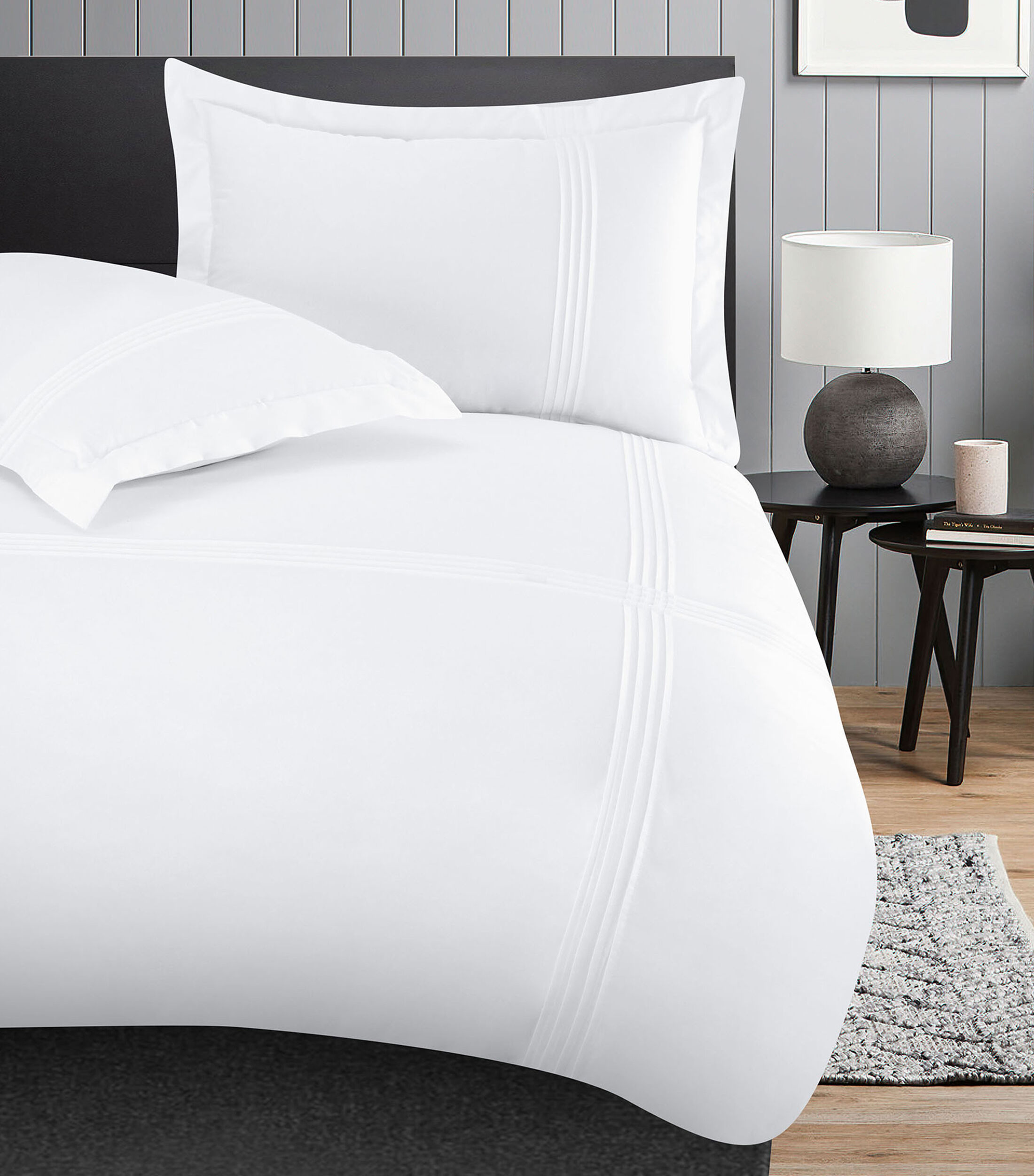 Juego de funda para Duvet King Size en algodón Tarento Blanco
