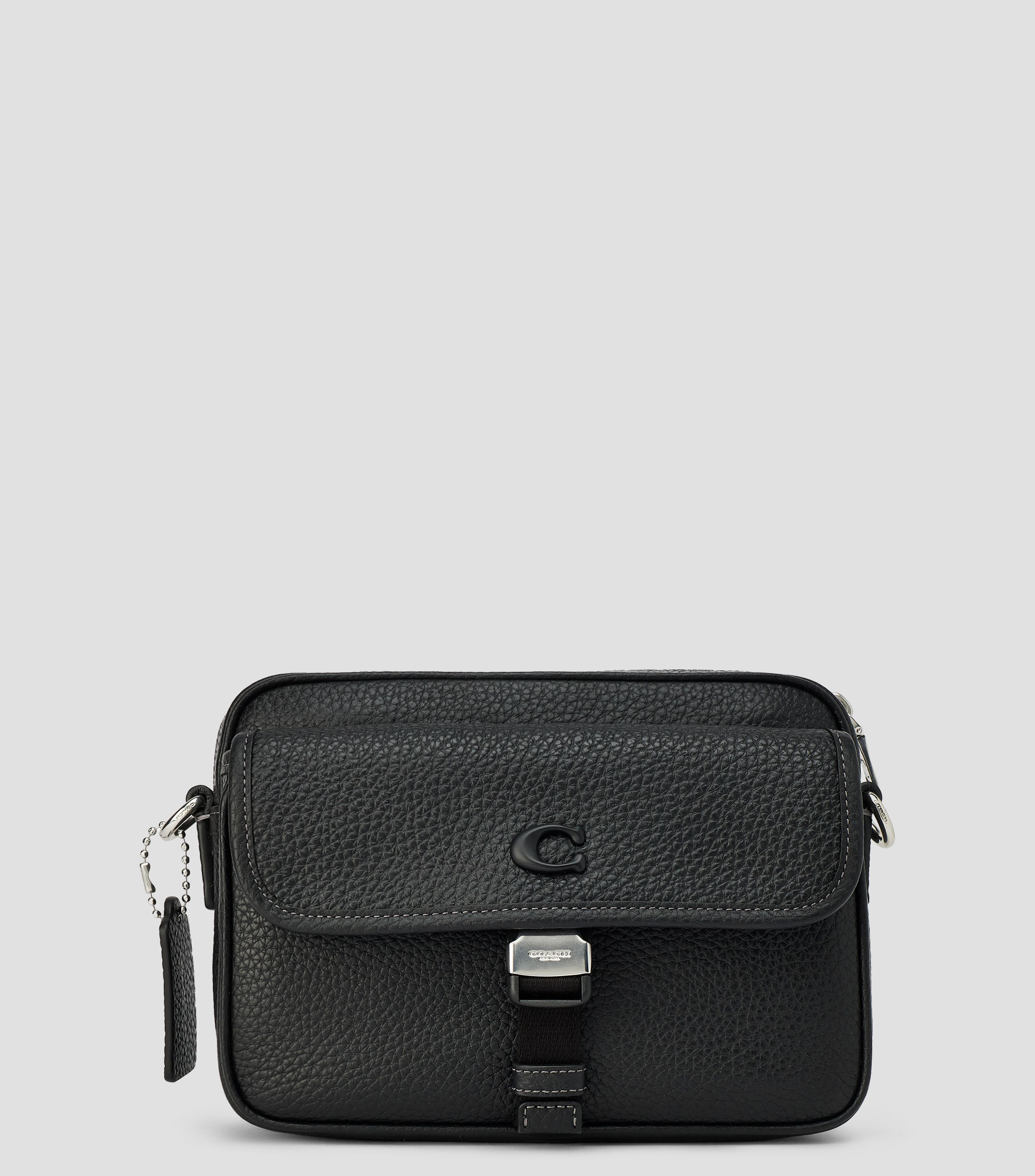 Bolso crossbody en piel liso Hombre