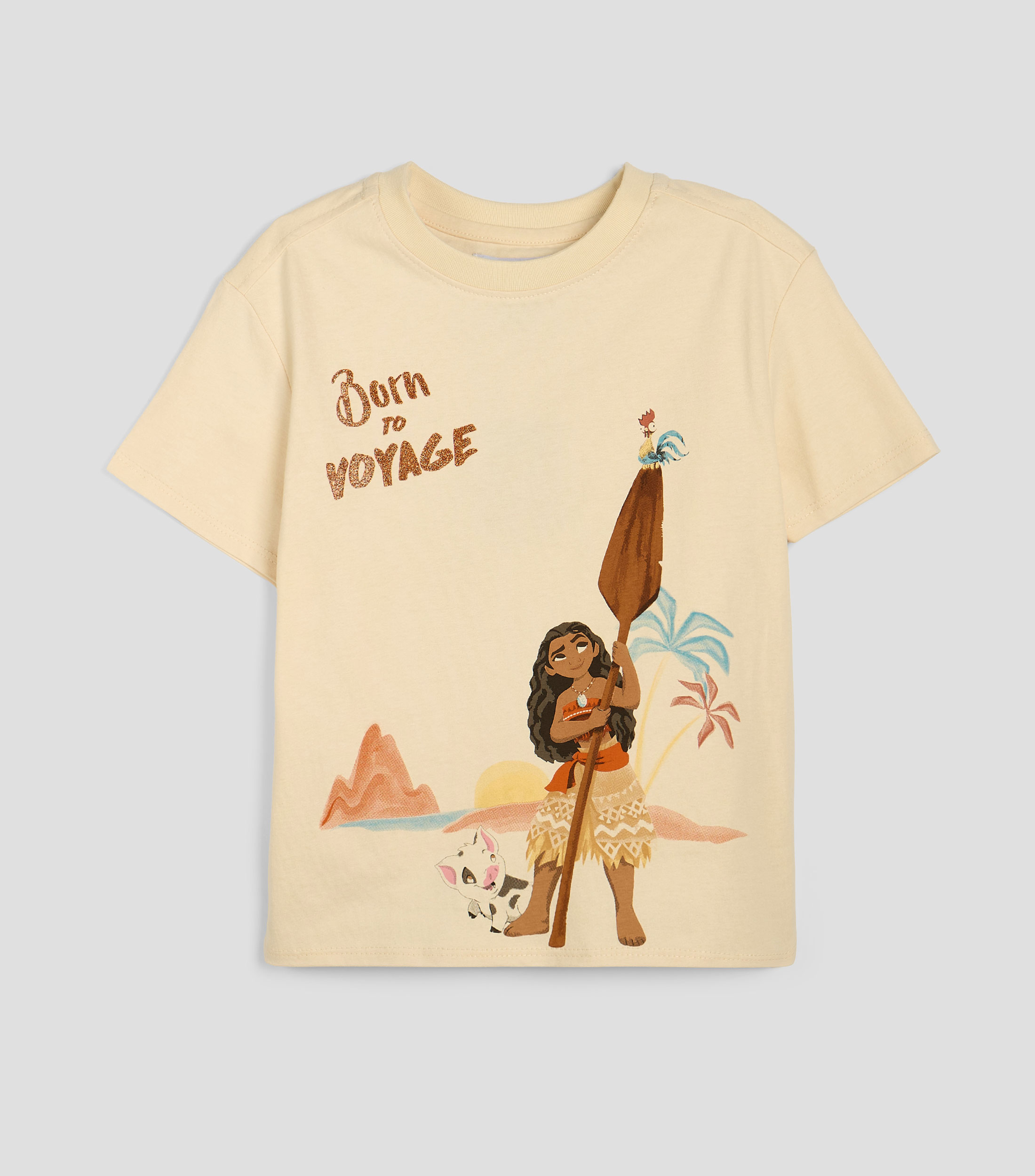 Playera cuello redondo manga corta estampada Niña