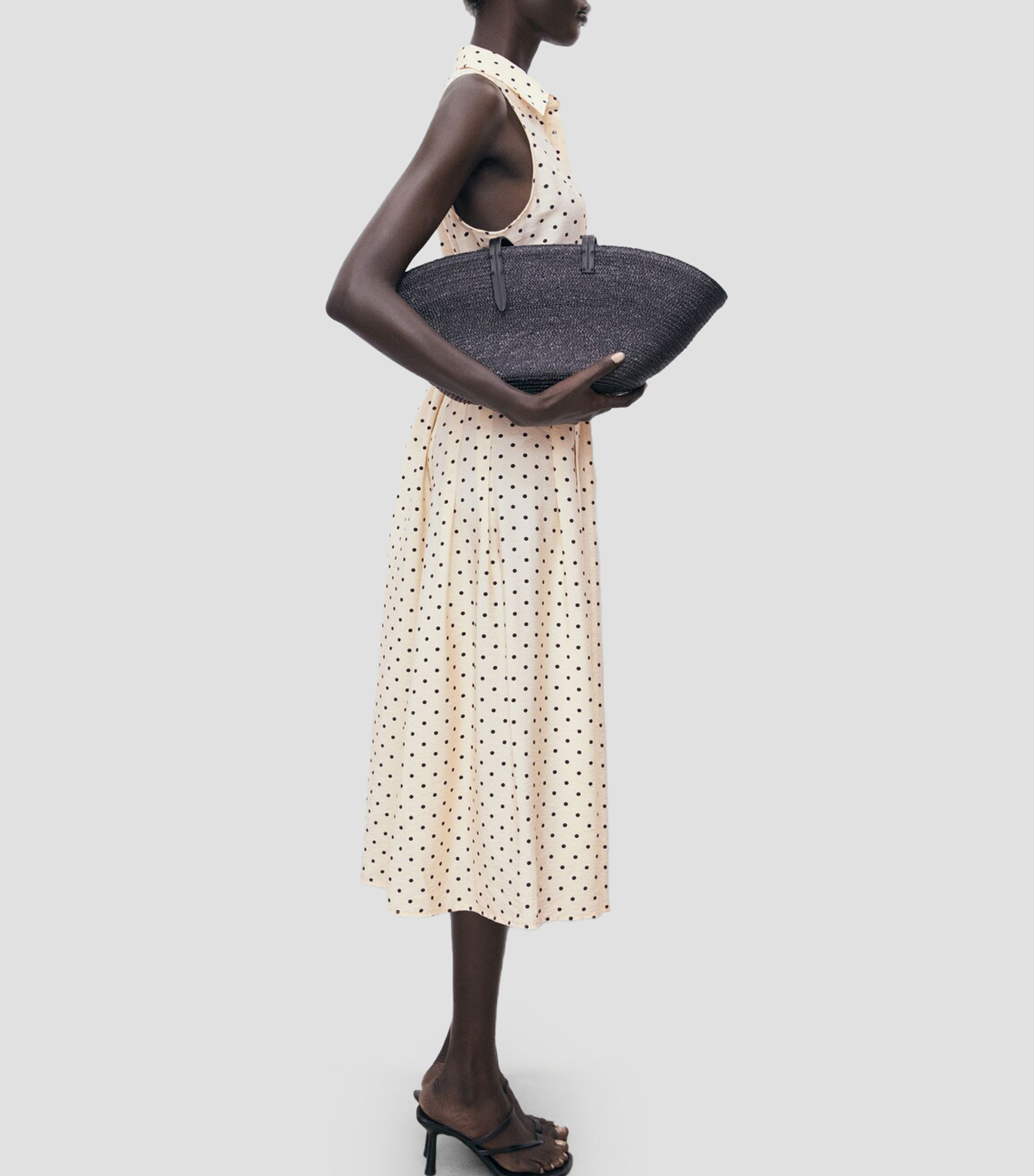 Vestido Midi Puntos Mujer