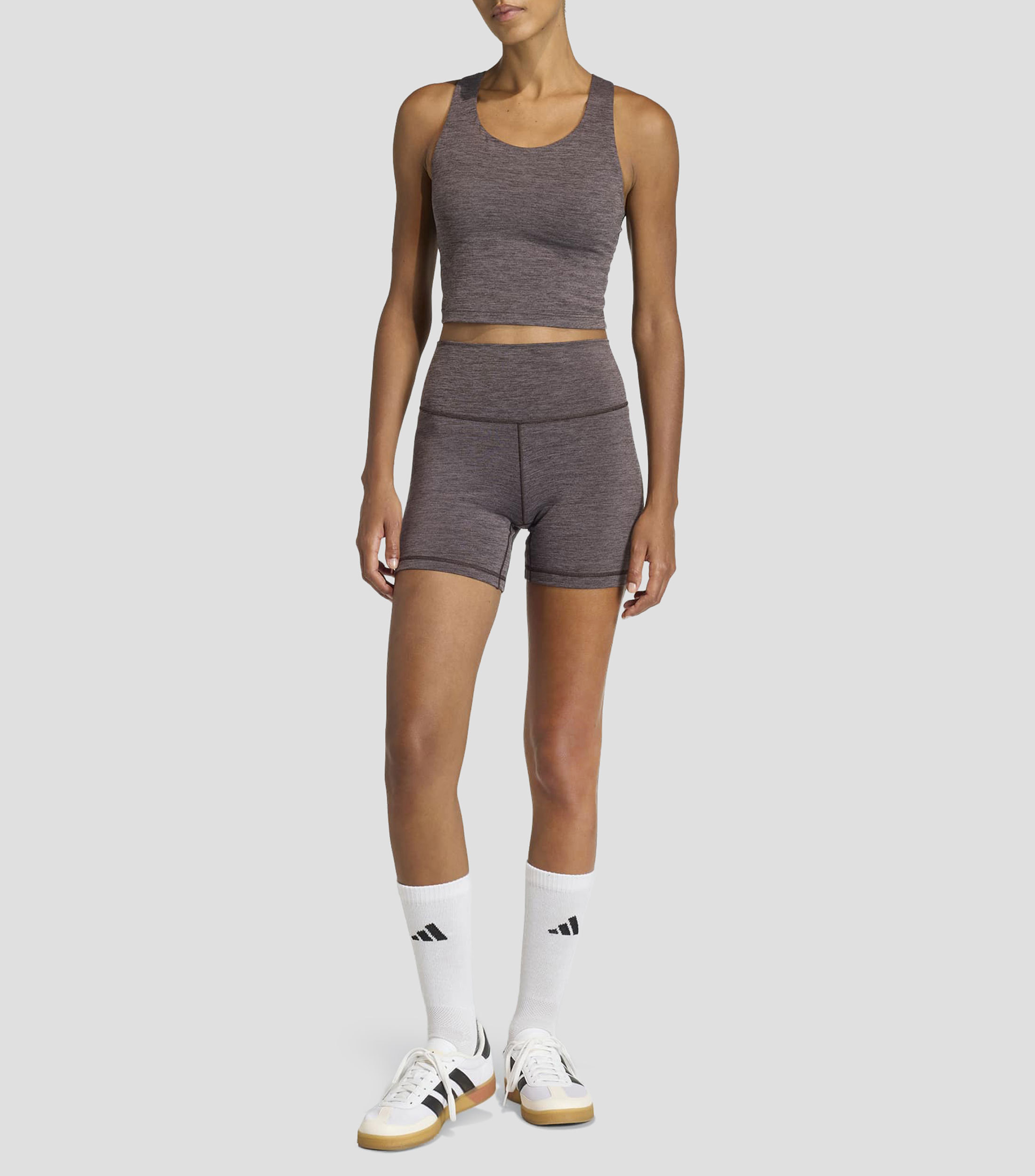 Top para entrenamiento jaspeado Mujer