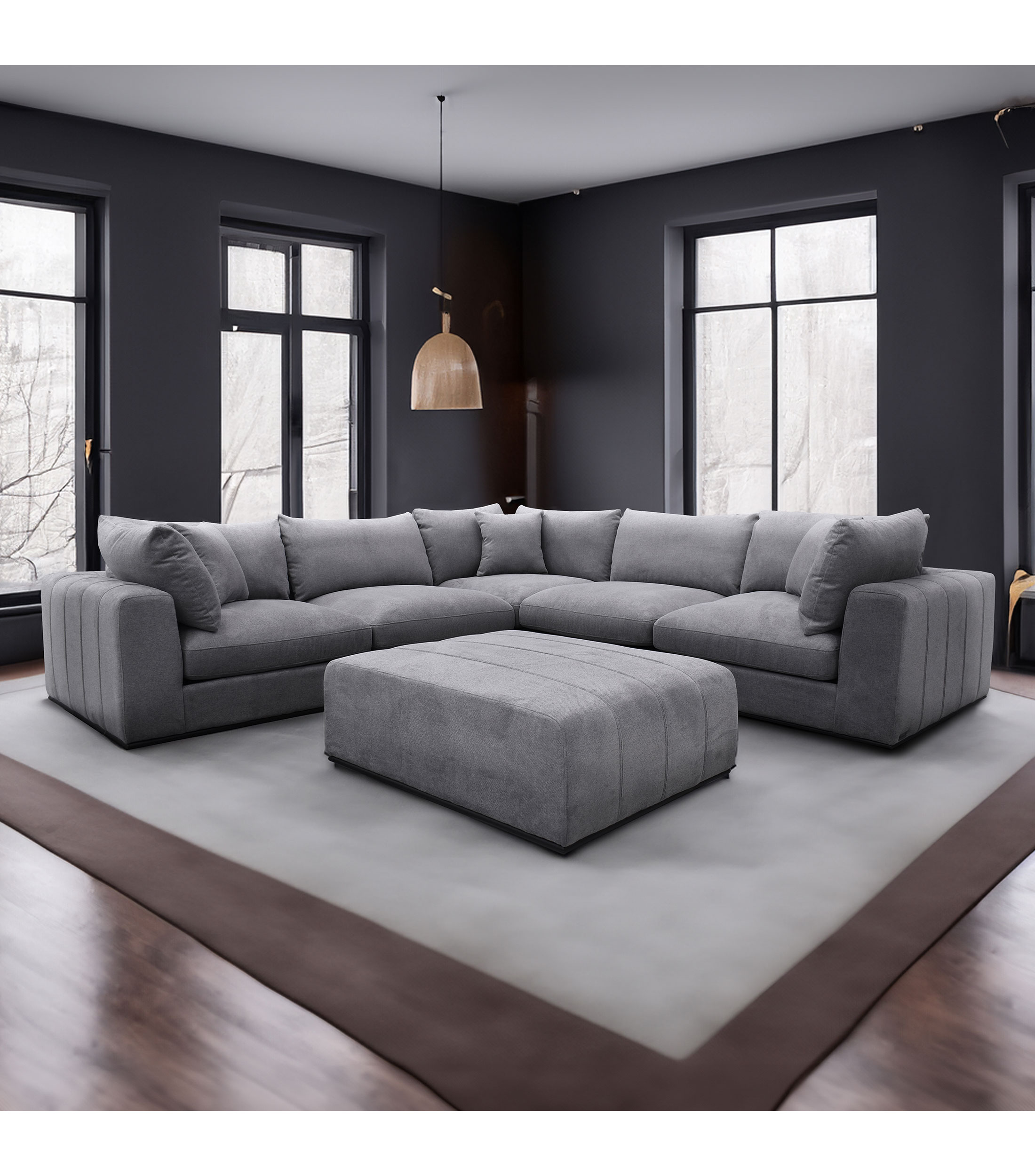 Sillon Modulo Dorian en Tela gris