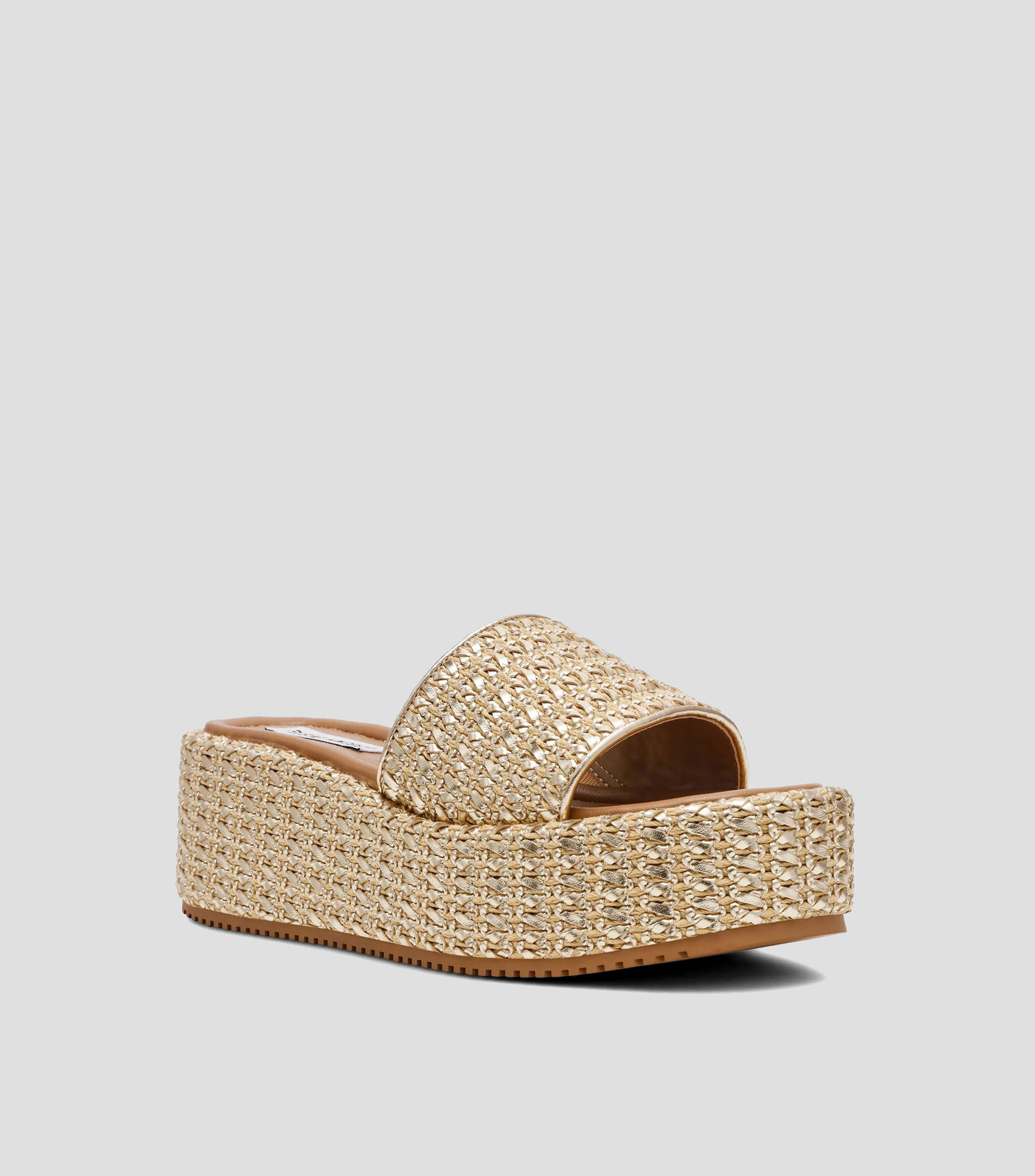 Sandalias slip on con cuña baja Decor Mujer