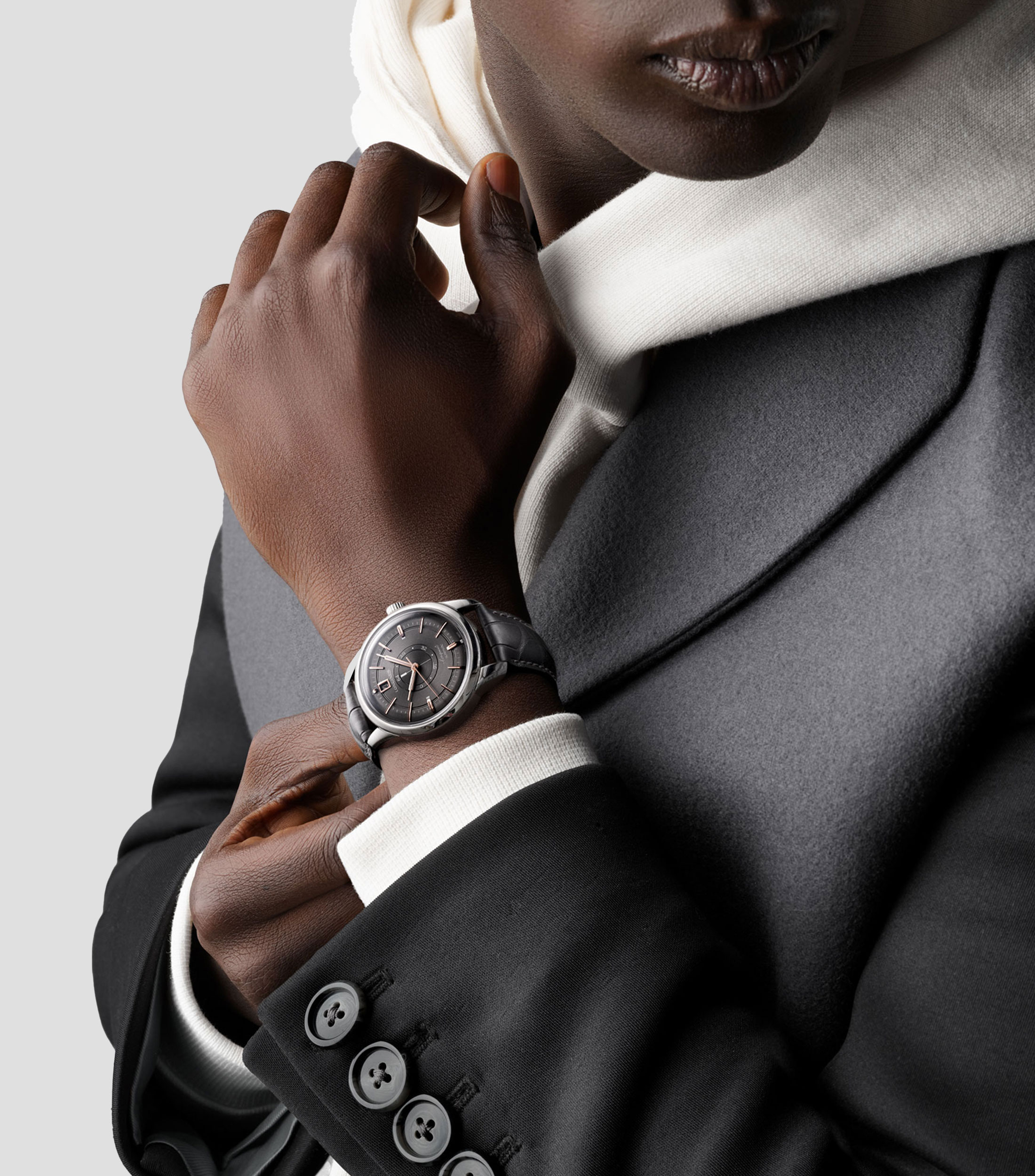 Reloj para hombre Conquest Heritage Central Power Reserve De Vestir, Plateado