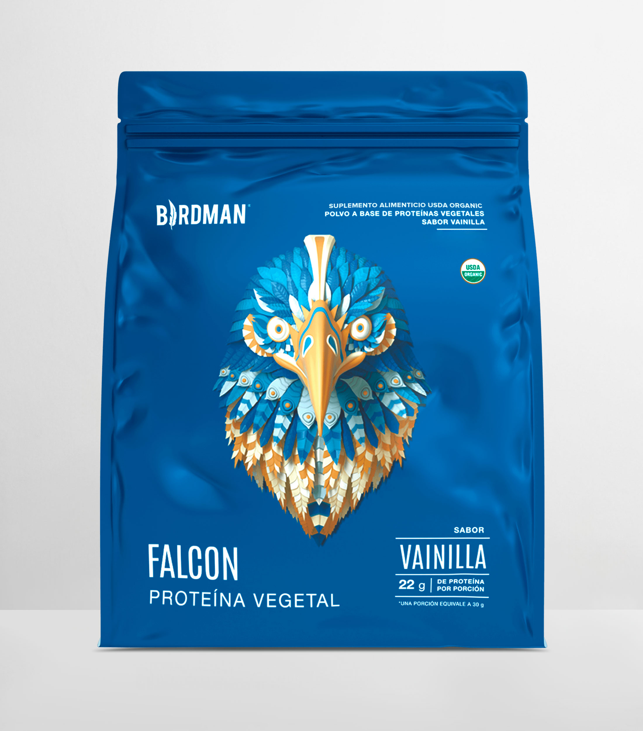 Proteína Falcon Vegana Orgánica en Polvo - Vainilla 1.8 Kg