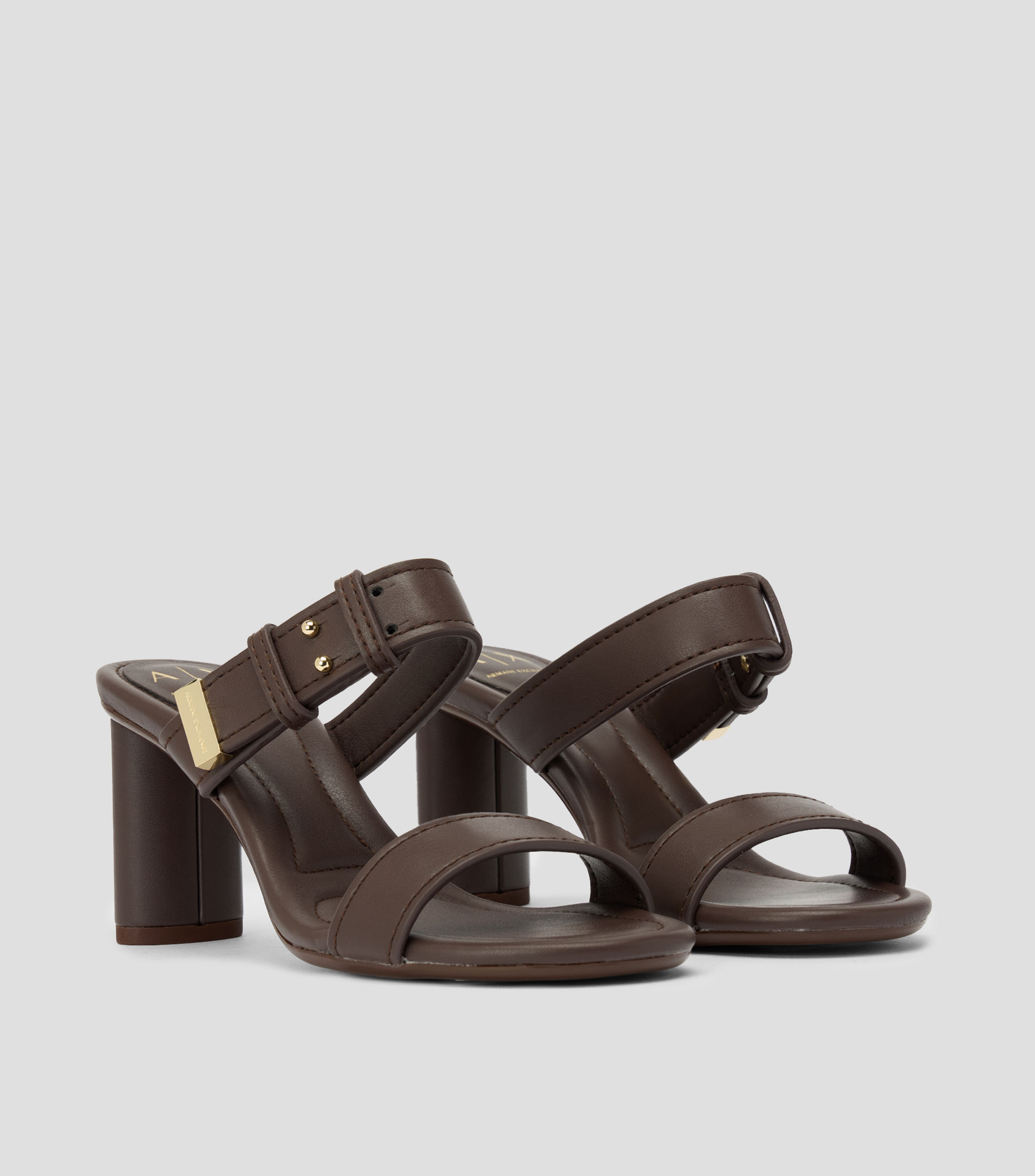 Sandalias tacón mediano ancho Mujer