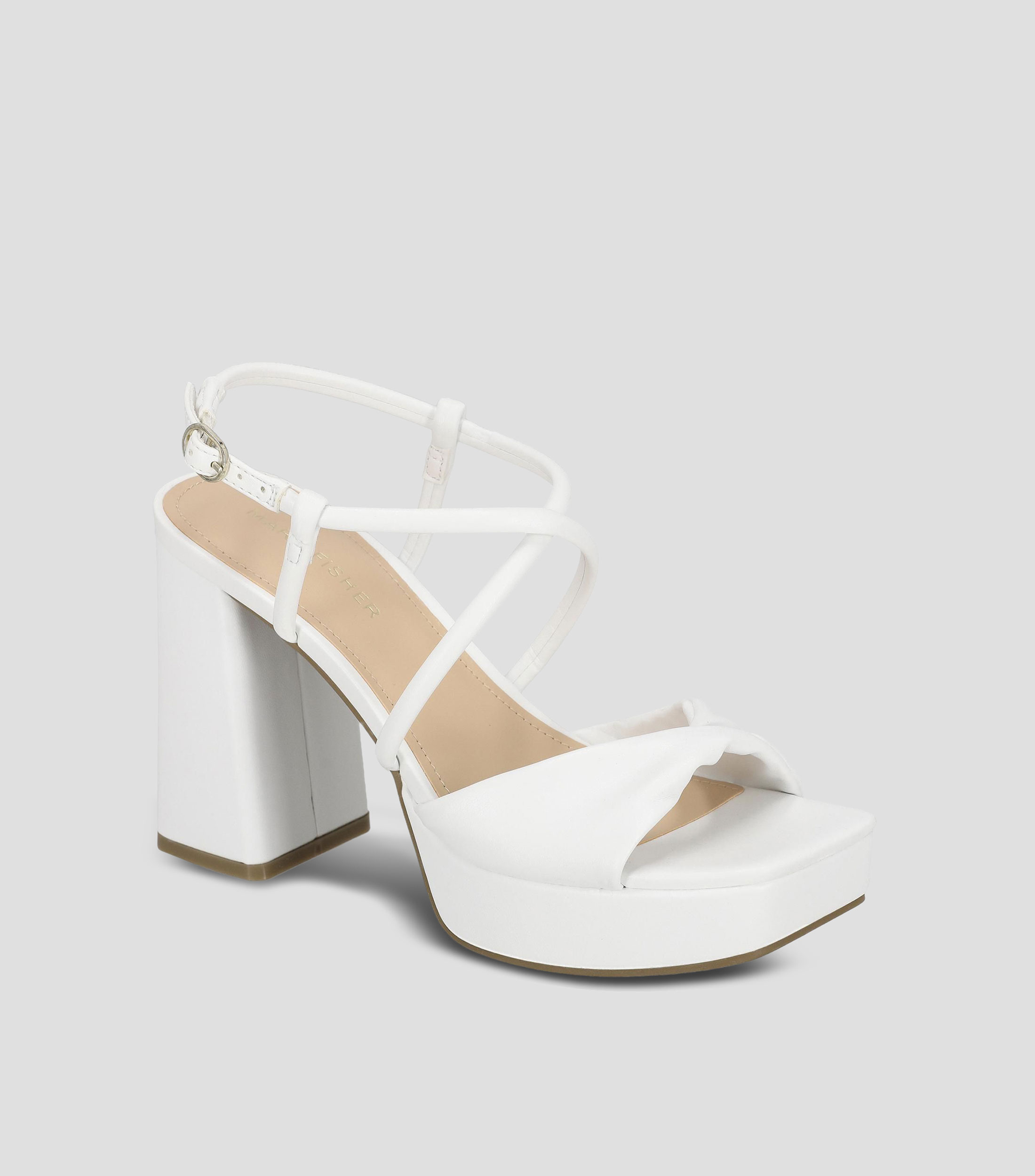 Sandalias con tacón alto cuadrado Mujer