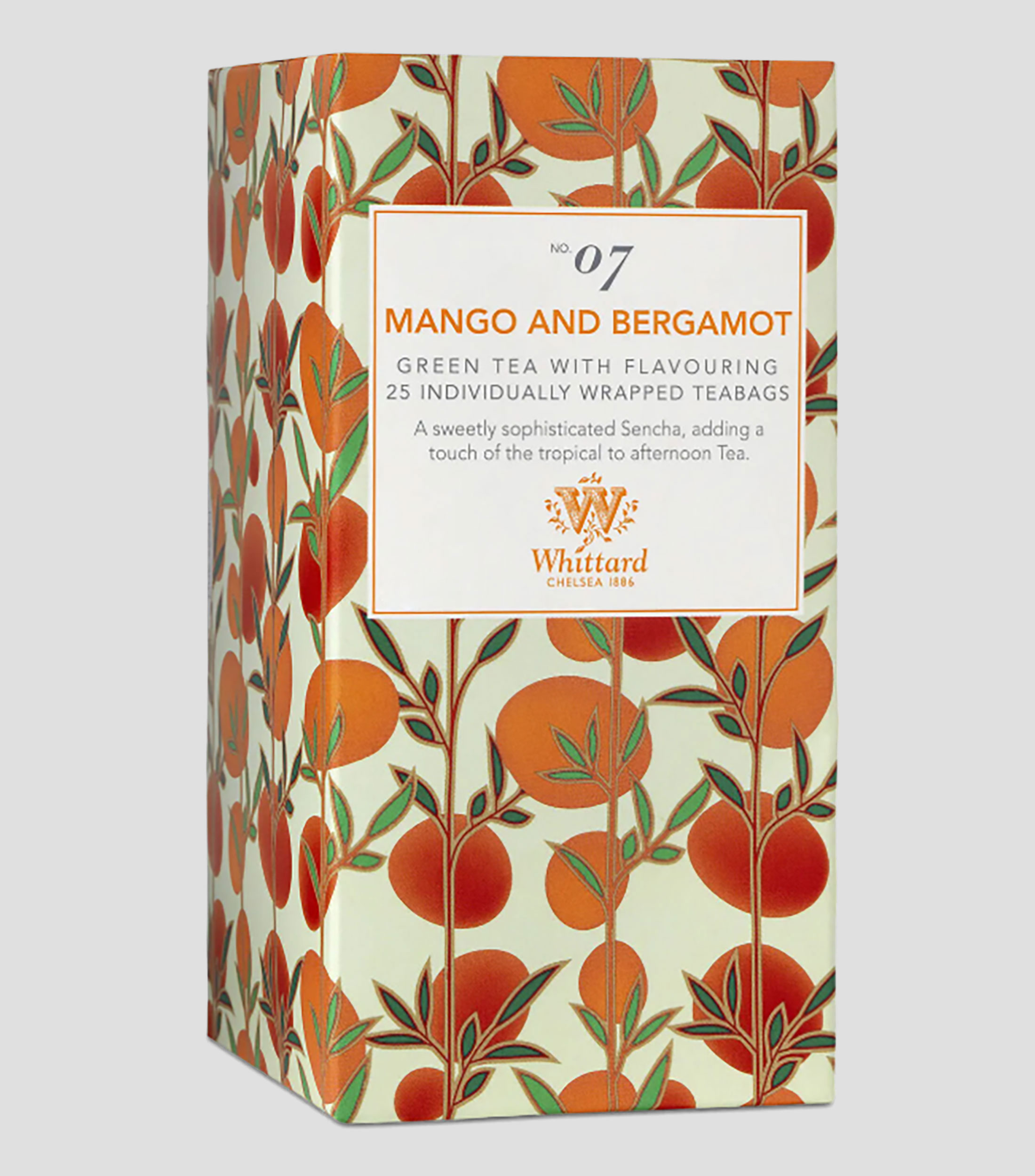 Té Mango Bergamot de 25 sobres individuales, 50 g