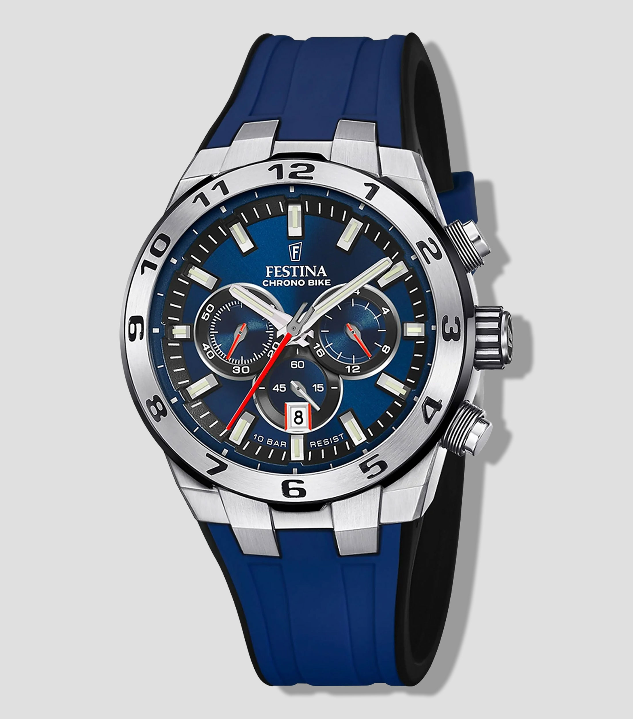 Reloj para Hombre Chrono Bike Deportivo, Plateado