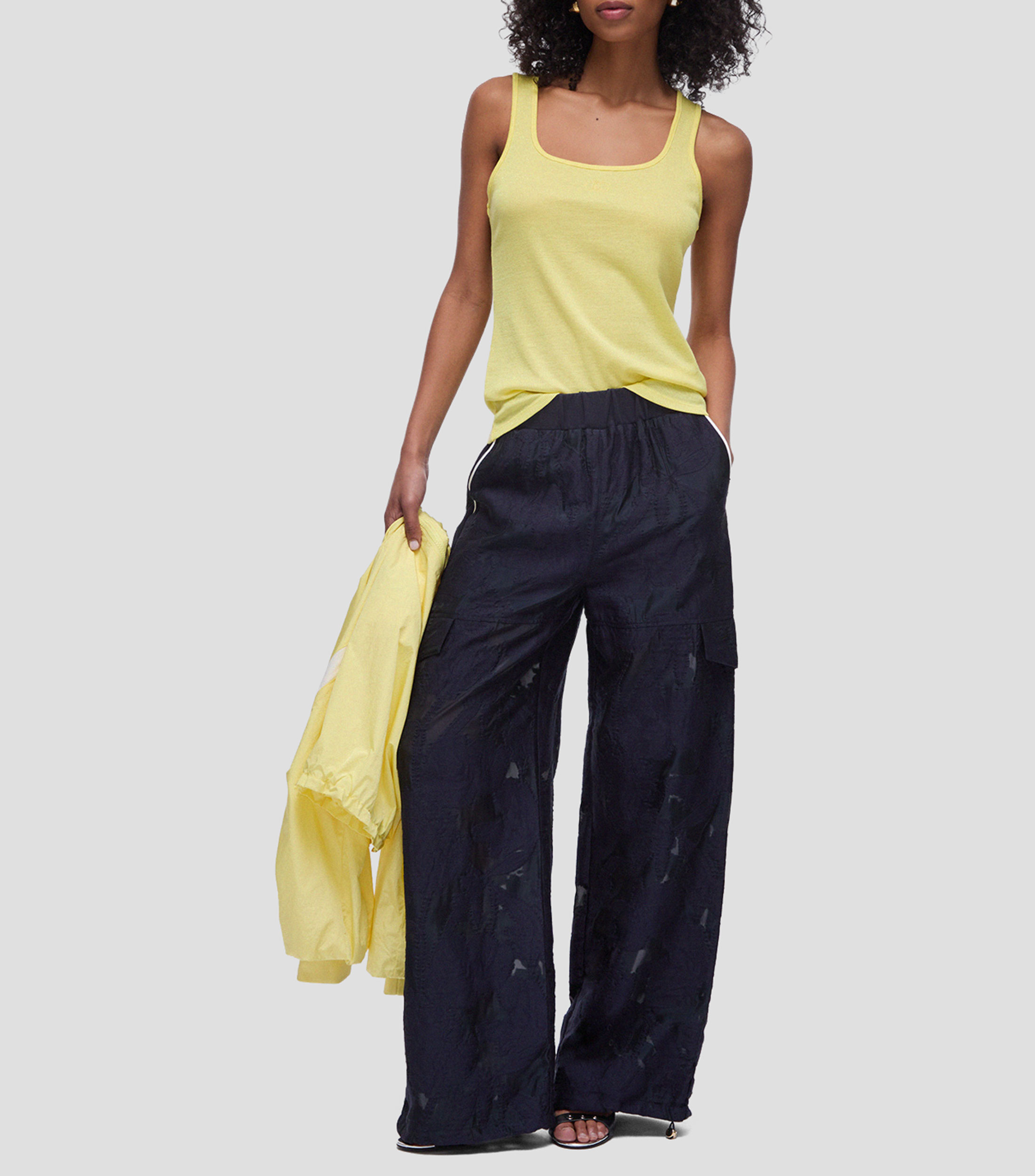 Pantalón de organza jacquard Mujer