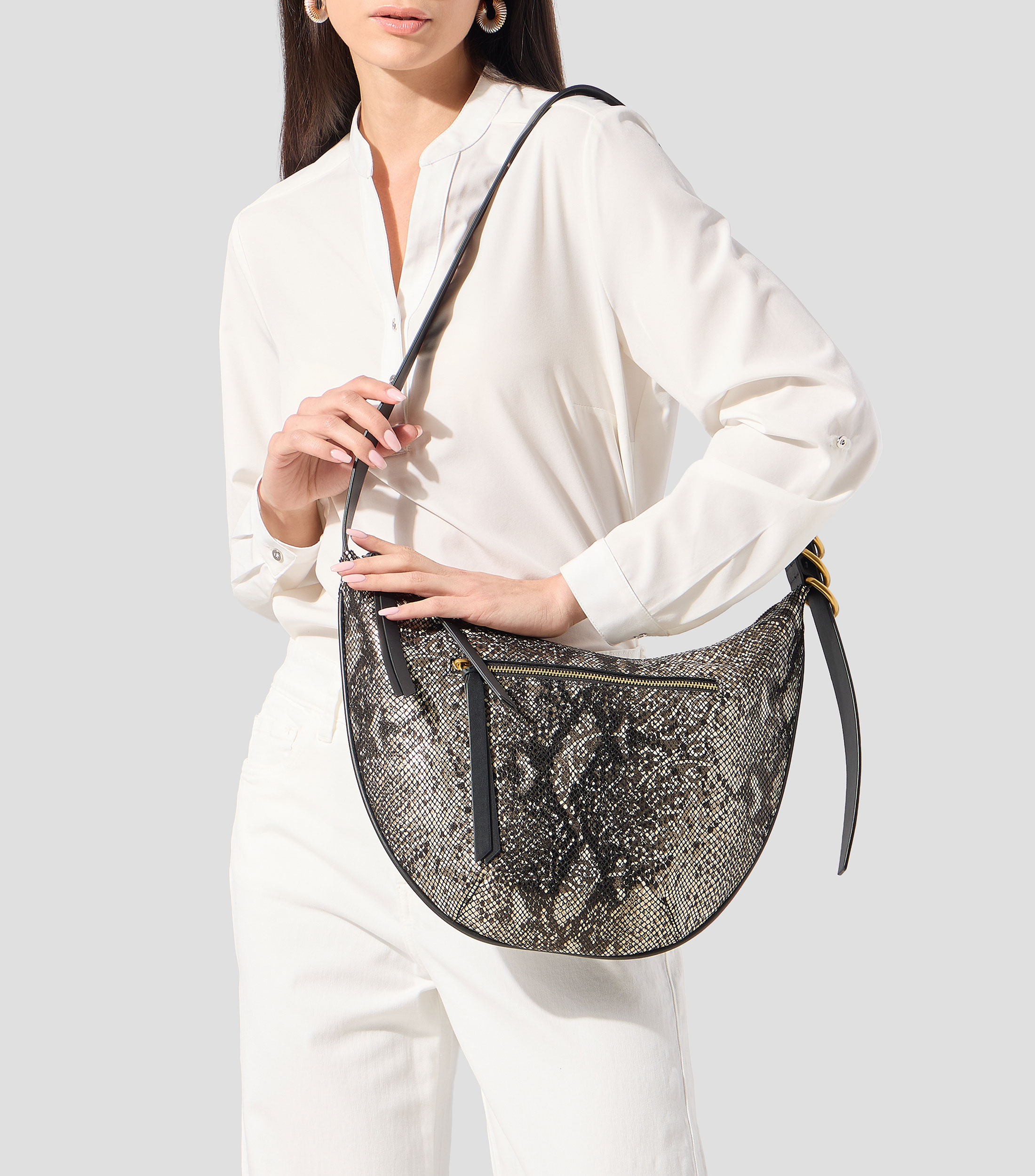 Bolsa hobo en piel Mercer animal skin Mujer