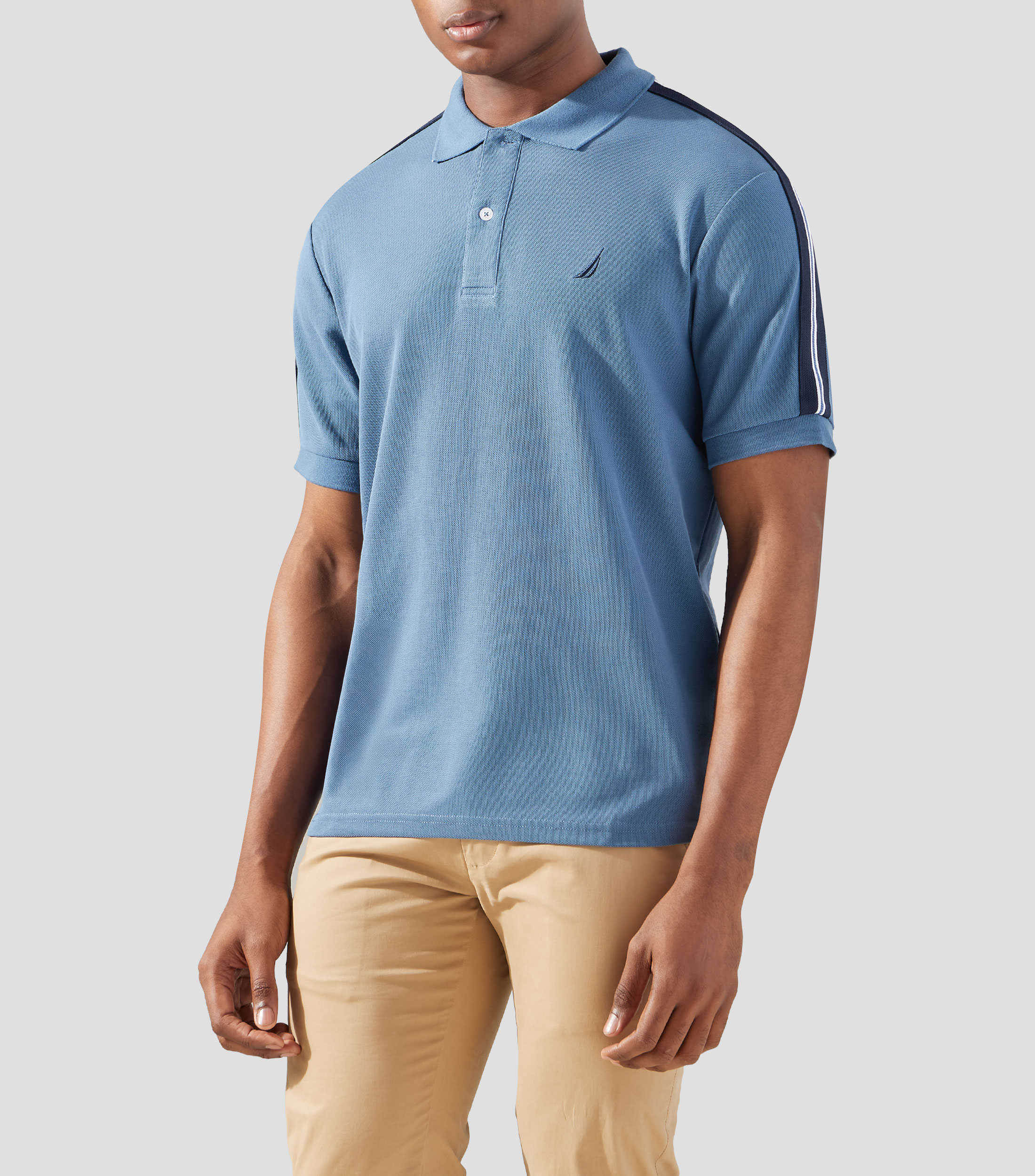Playera tipo polo manga corta lisa Hombre