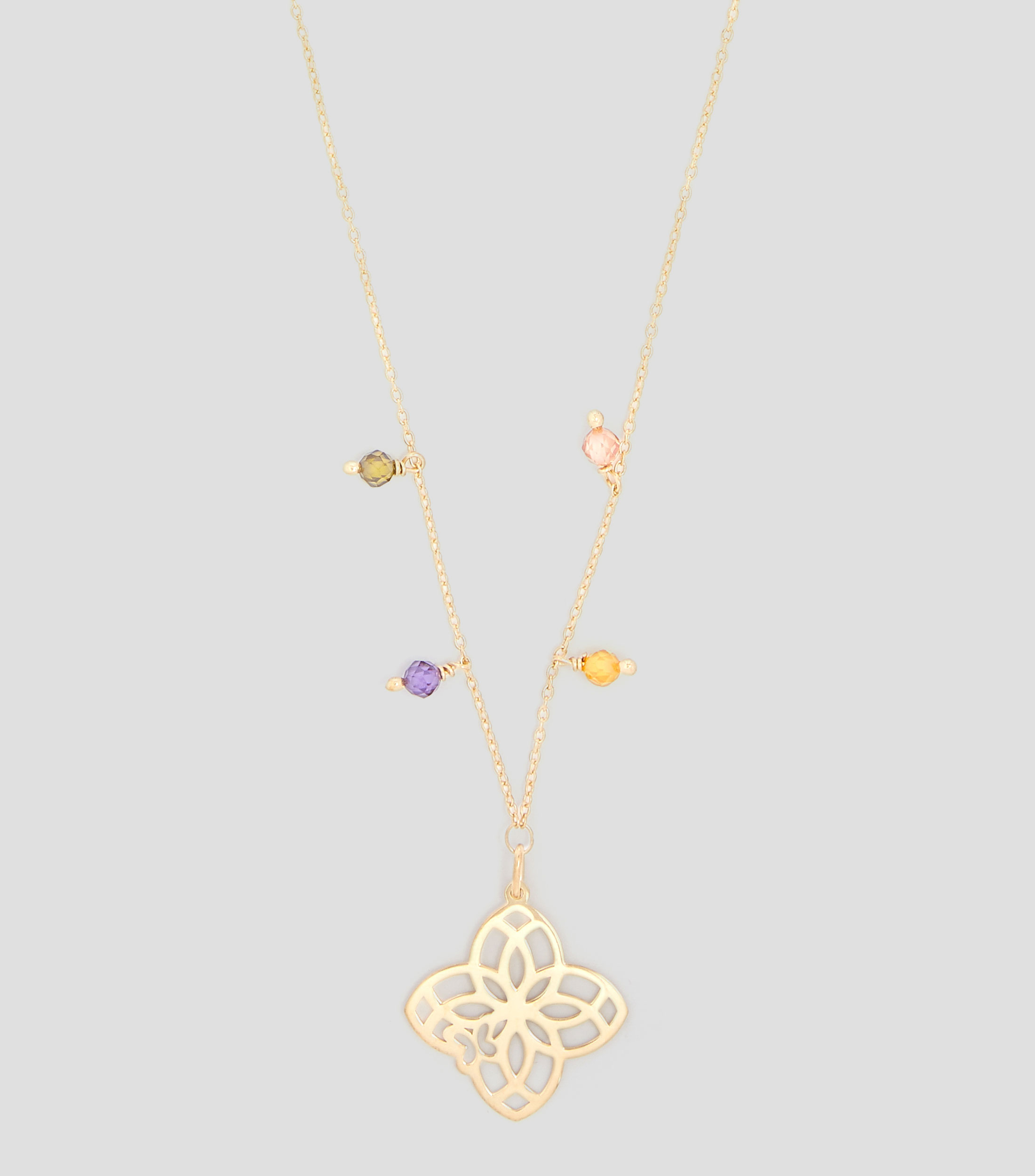 Set de Collar y Dije Flor Mujer