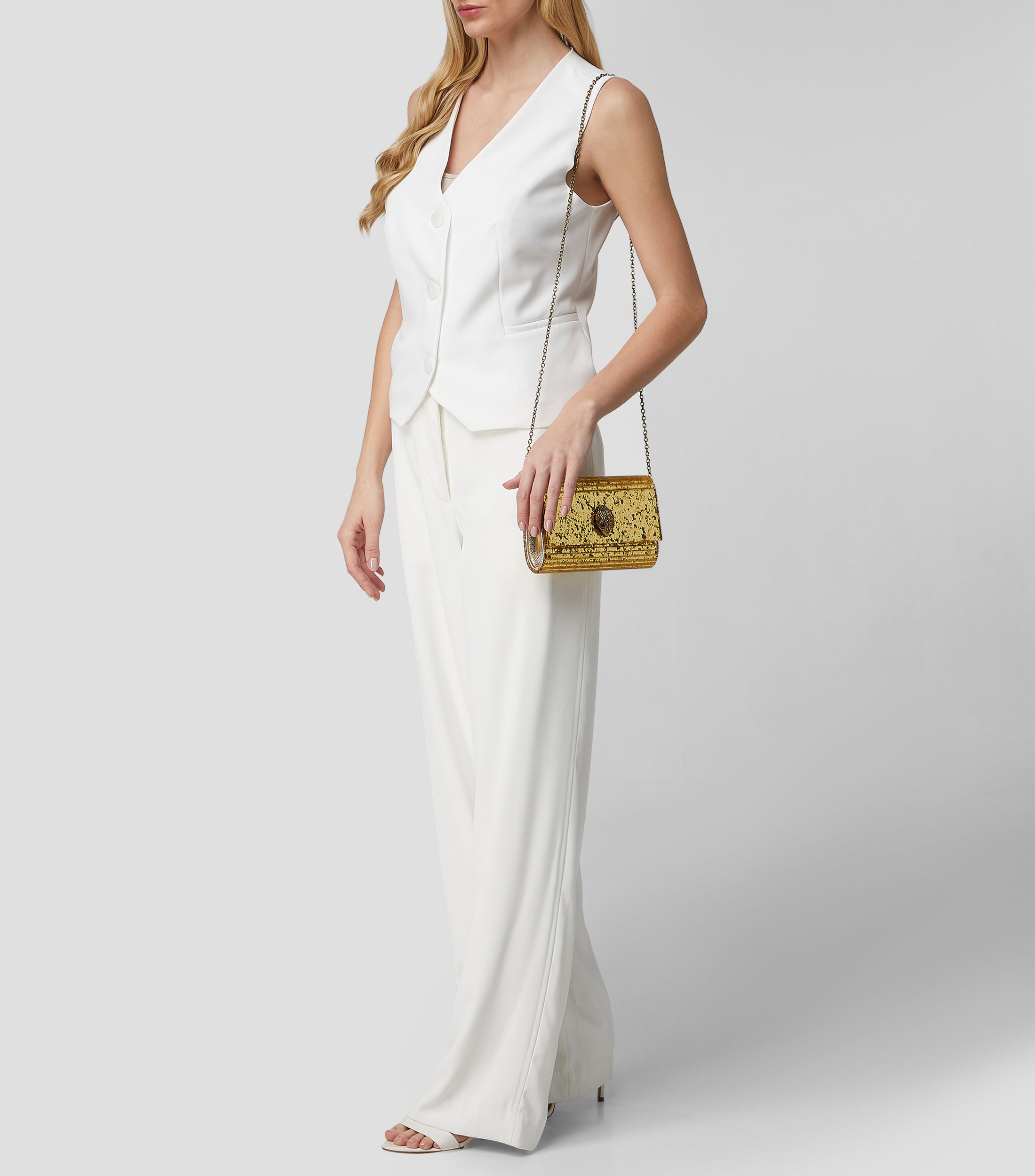 Bolsa clutch dorado Party Eagle con glitter Mujer