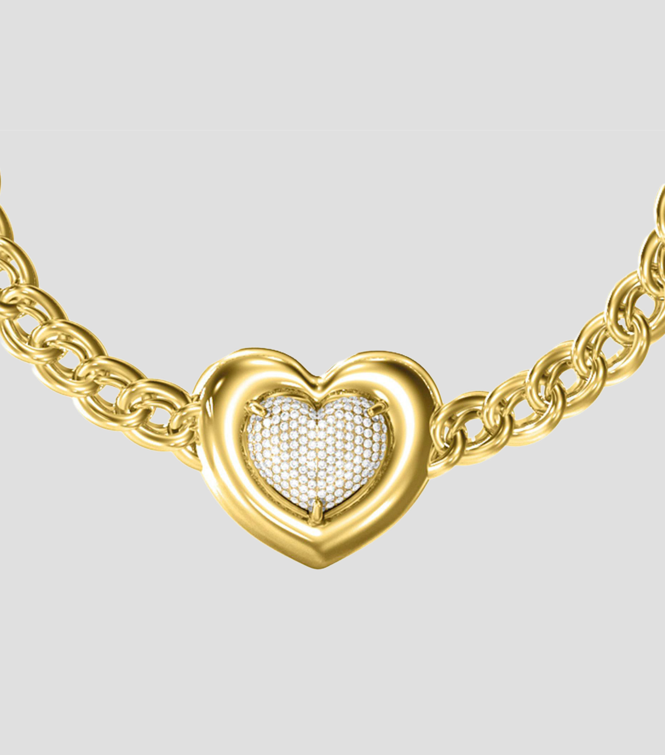 Pulsera eslabonada con zirconia Love Mujer