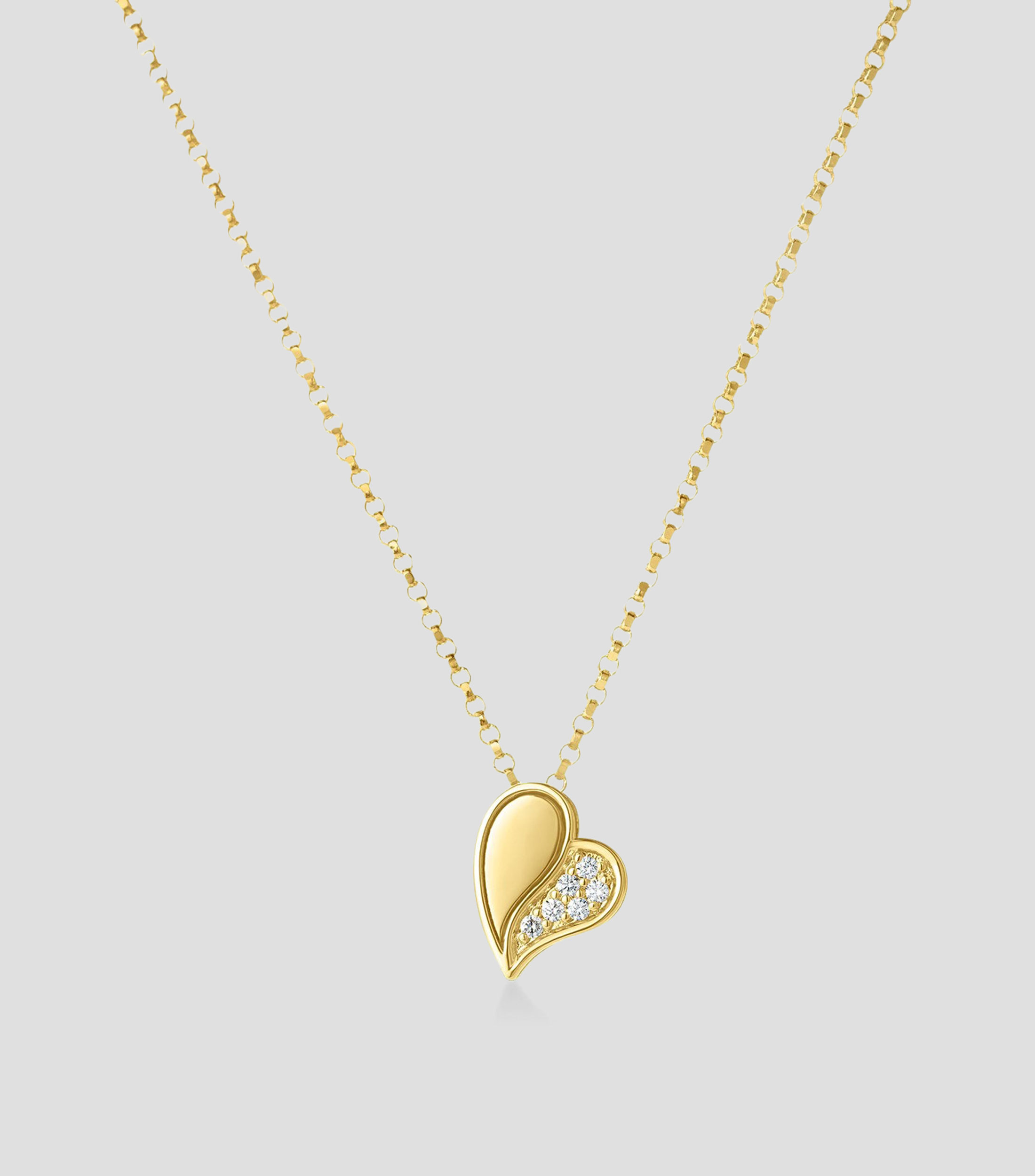 Collar en Oro amarillo de 18 kilates con diamantes Amorino Mujer