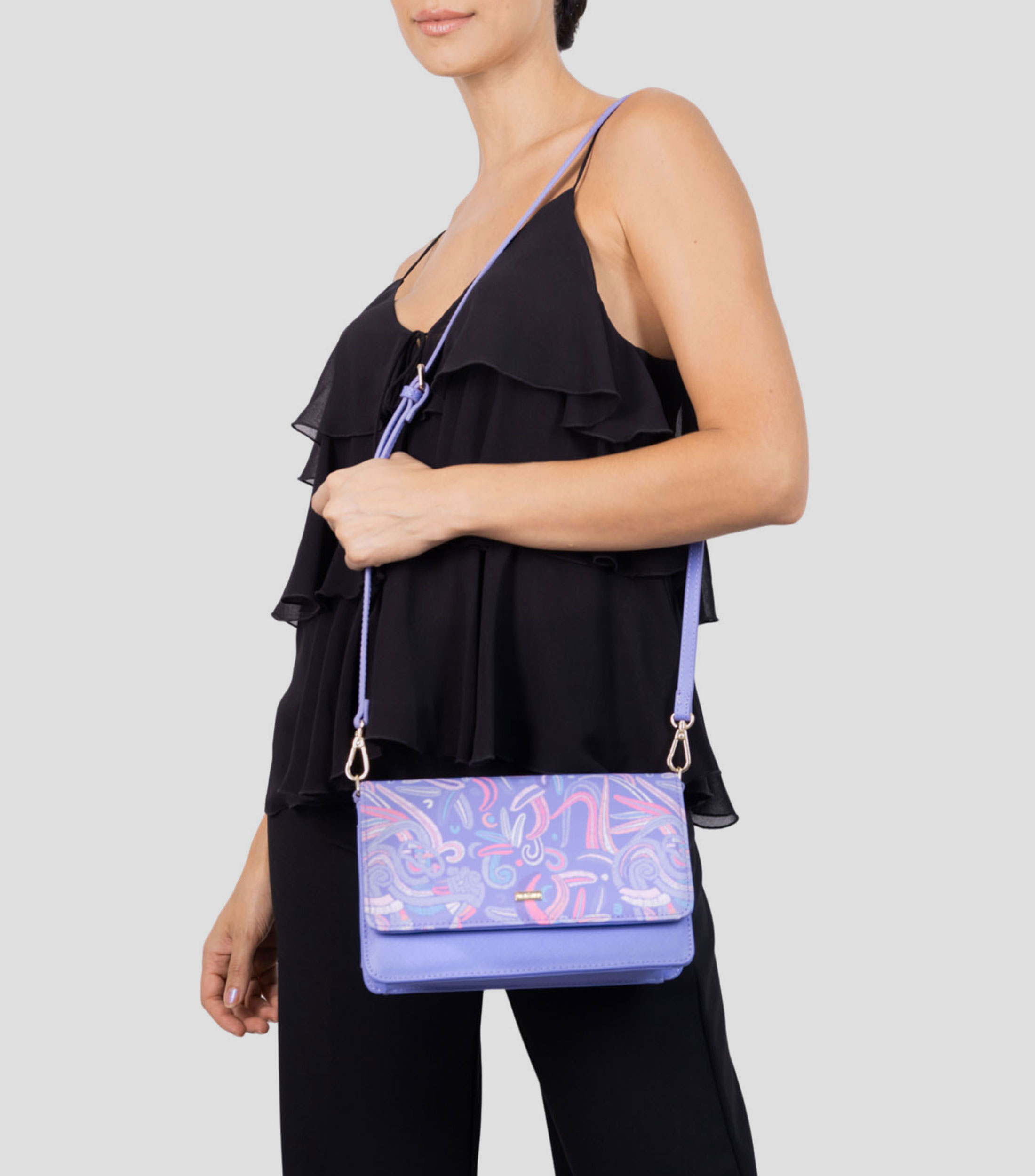 Bolsa crossbody lila Kalan Quetzalcoatl Mujer