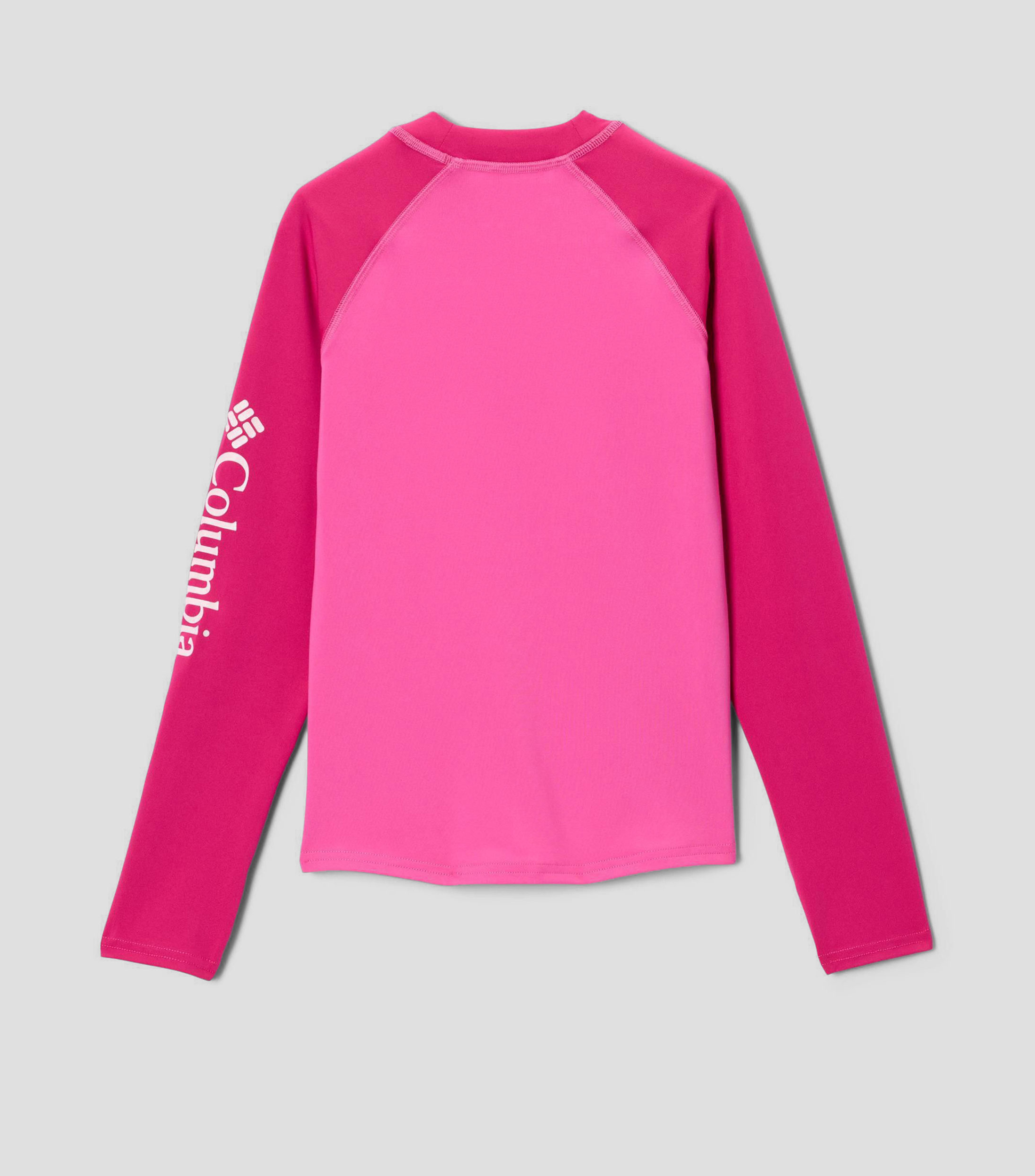 Playera de cuello redondo con manga larga lisa Niña