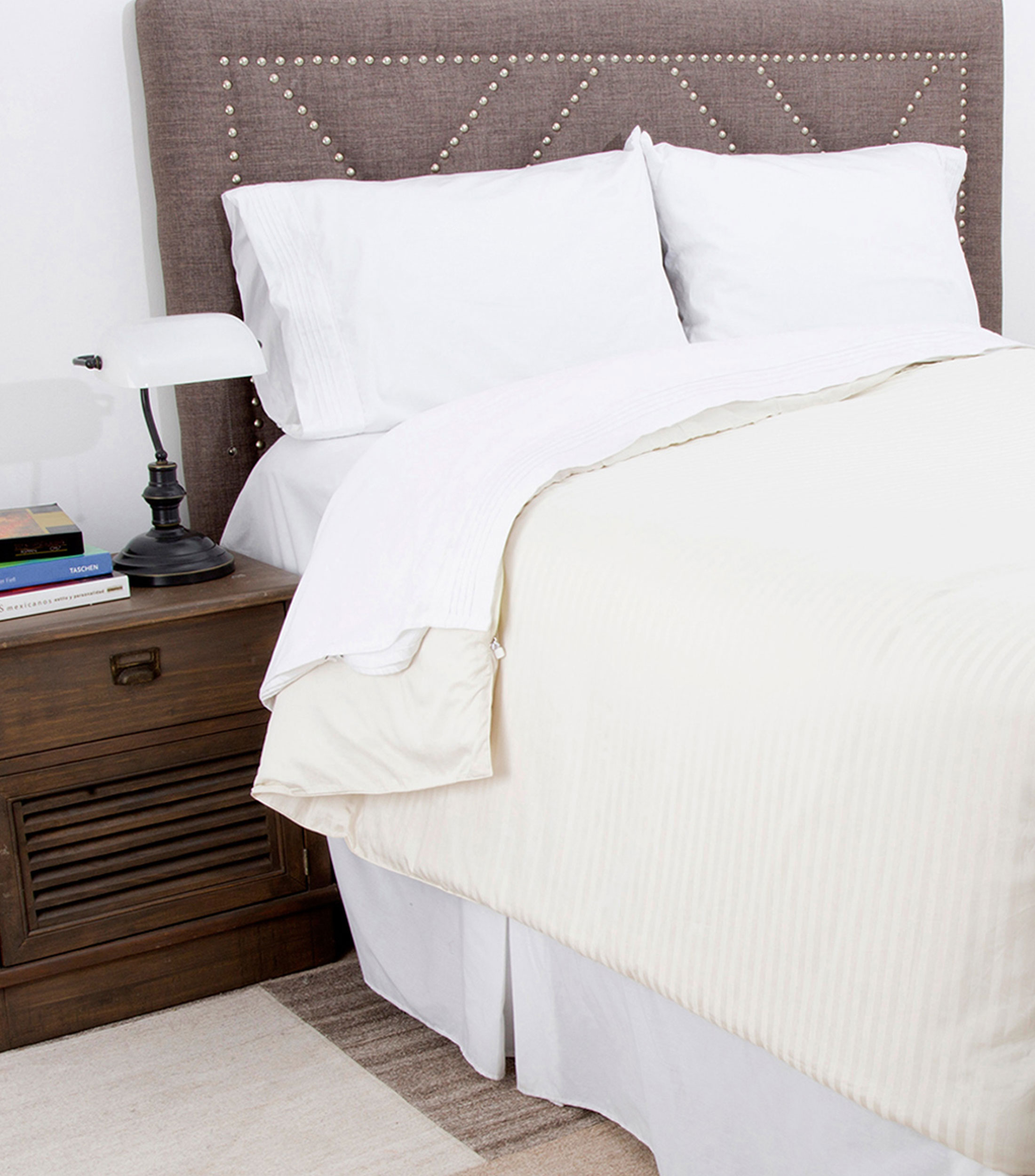 Funda para duvet matrimonial/queen size en algodón blanco