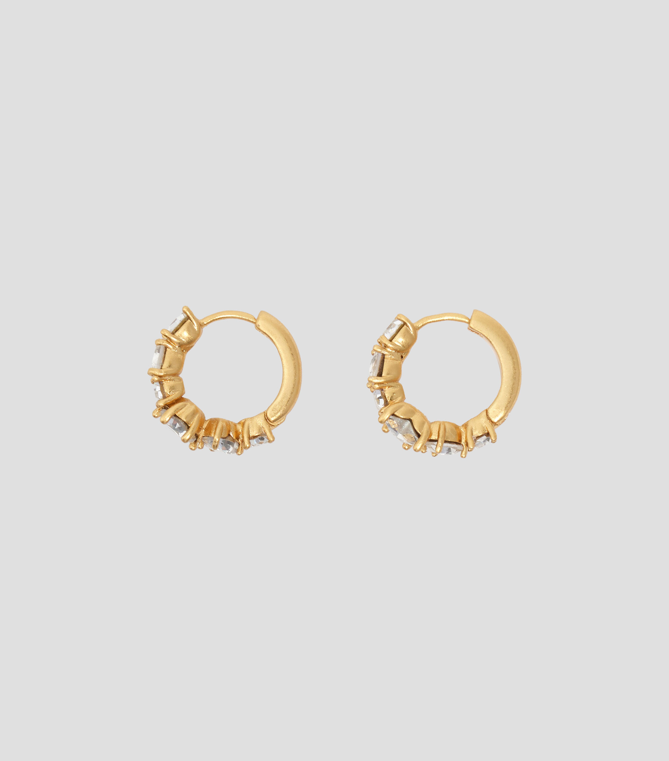 Aretes aro pequeño cristales corazón Mujer