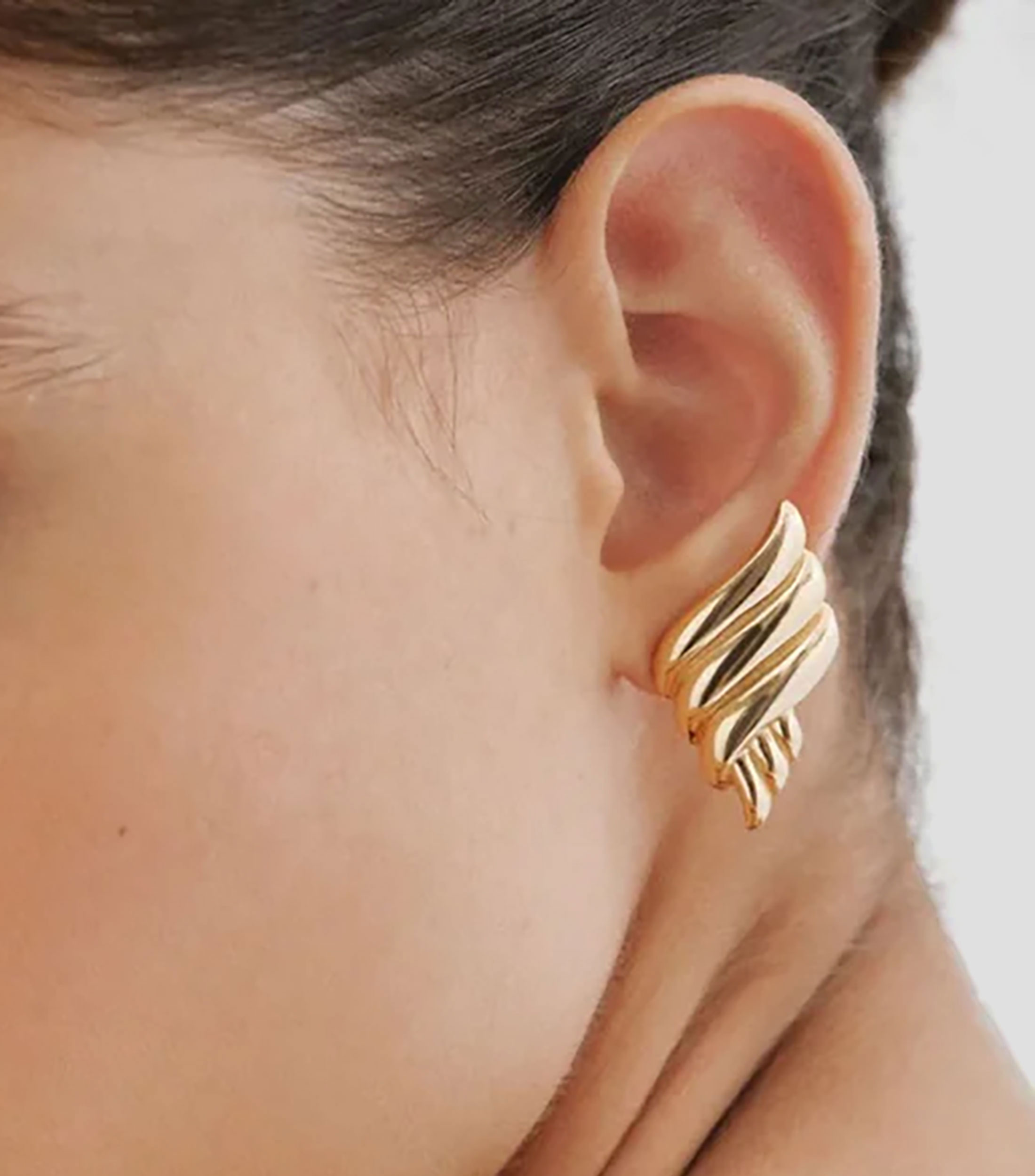Aretes en plata asimétricos Mujer