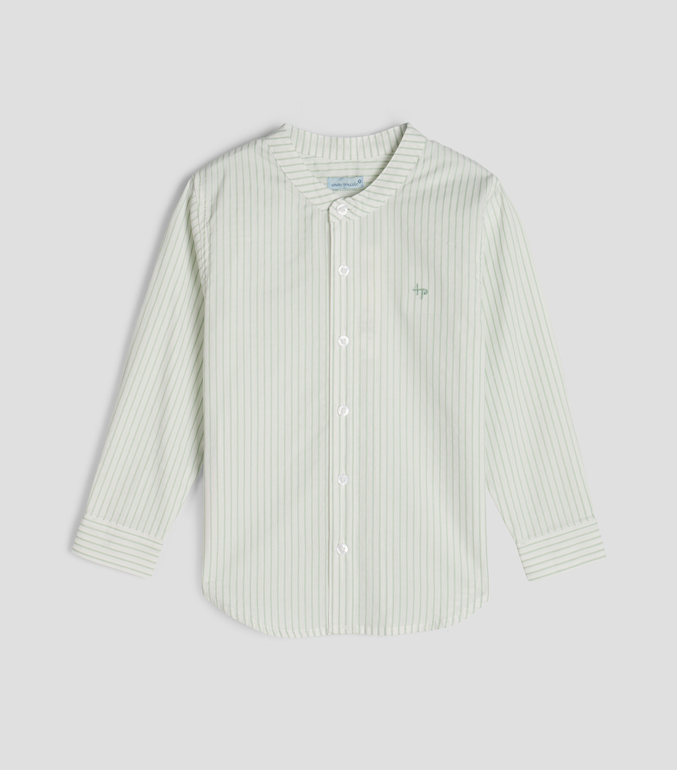 Camisa de rayas con manga larga Bebé