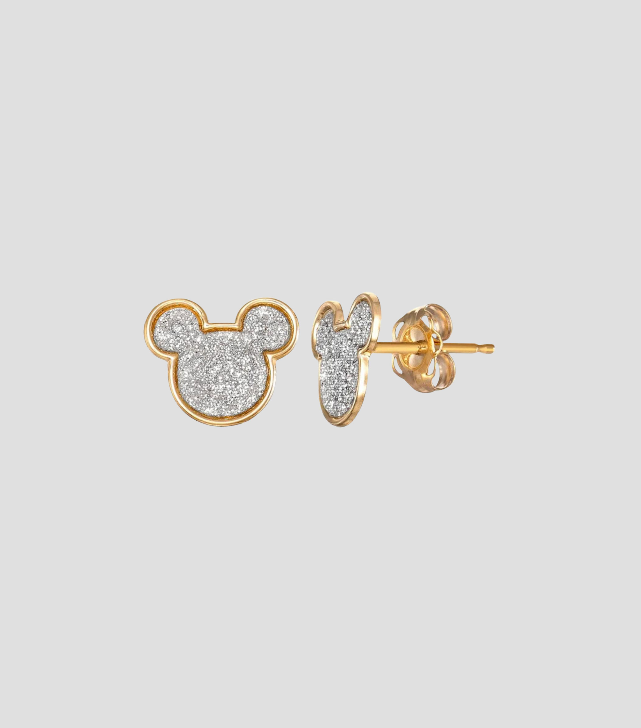 Aretes en Oro de 14 Kilates con la silueta de Mickey Niña