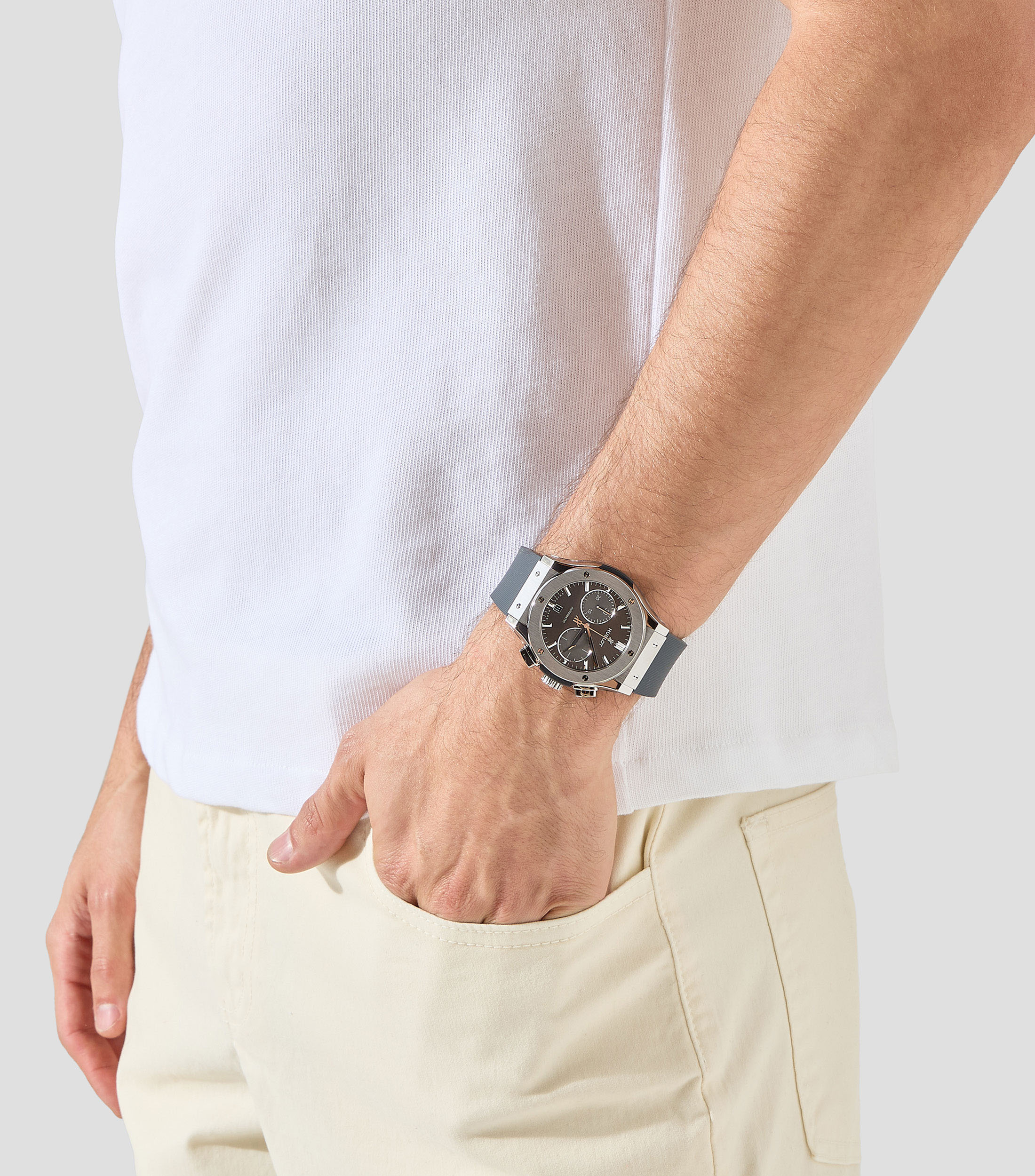 Reloj para Hombre Chronografo Titanium Racing Casual, Plateado
